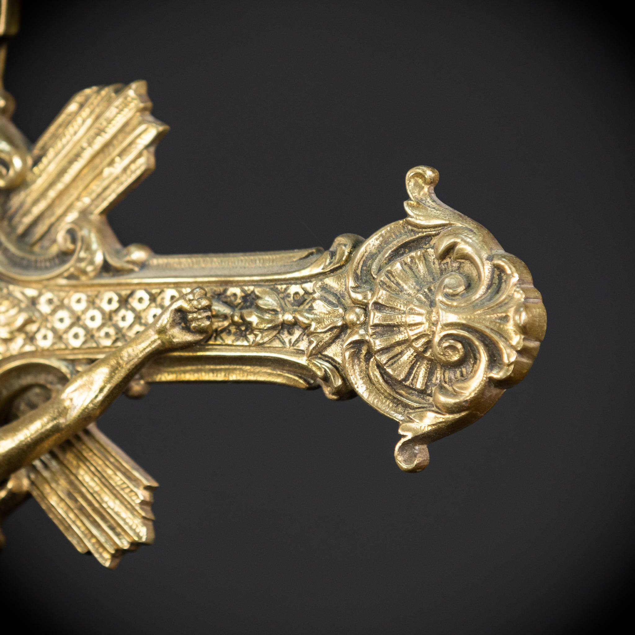Crucifix Wall | French Baroque Bronze | 17.7"