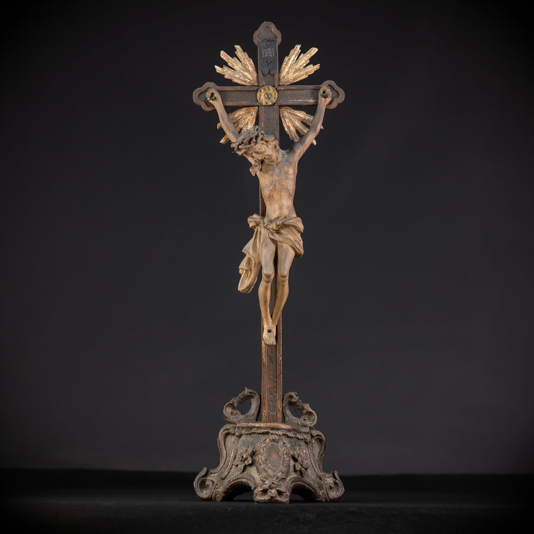 Altar Crucifix | Wood Carving | 1793 Antique