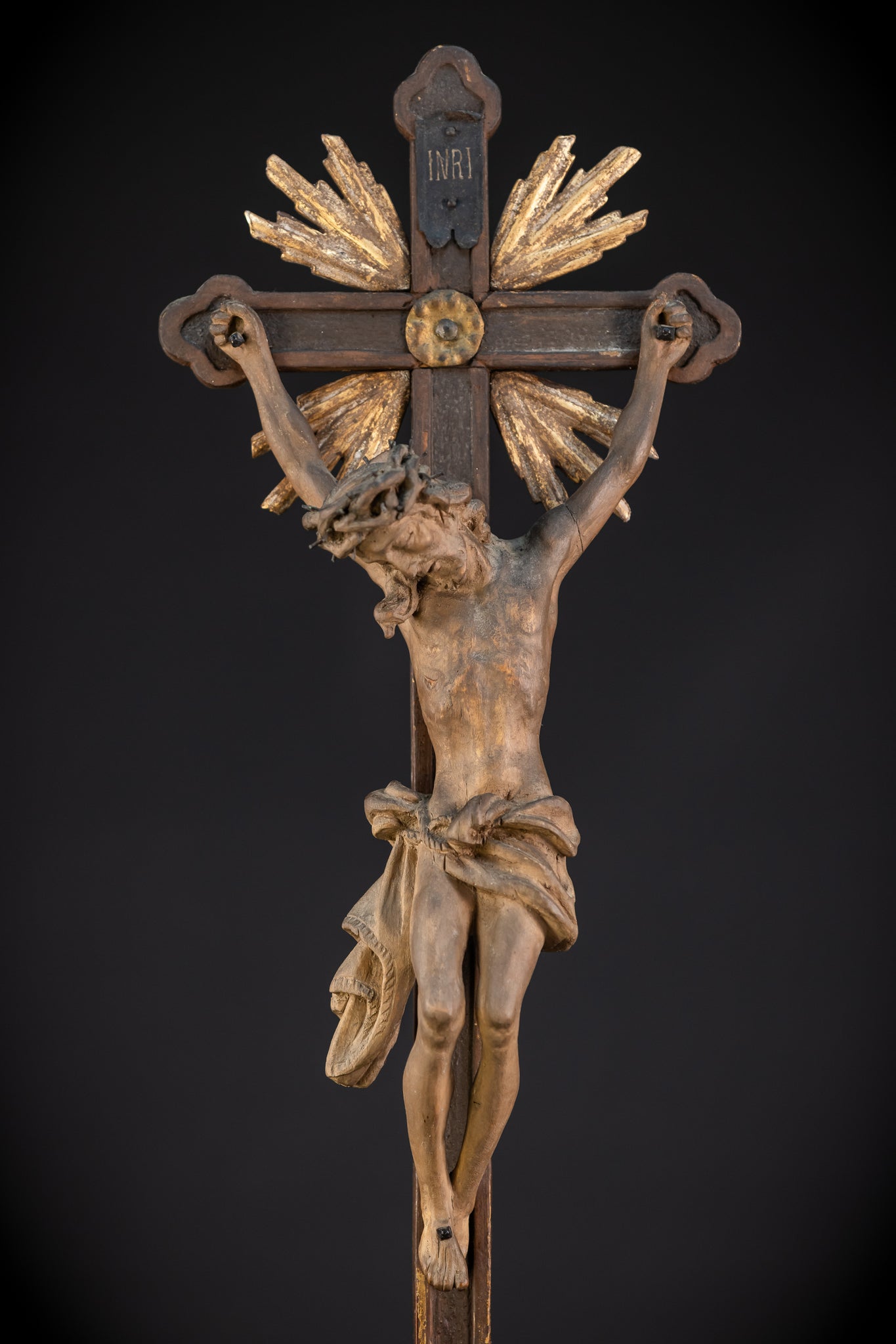 Altar Crucifix | Wood Carving | 1793 Antique