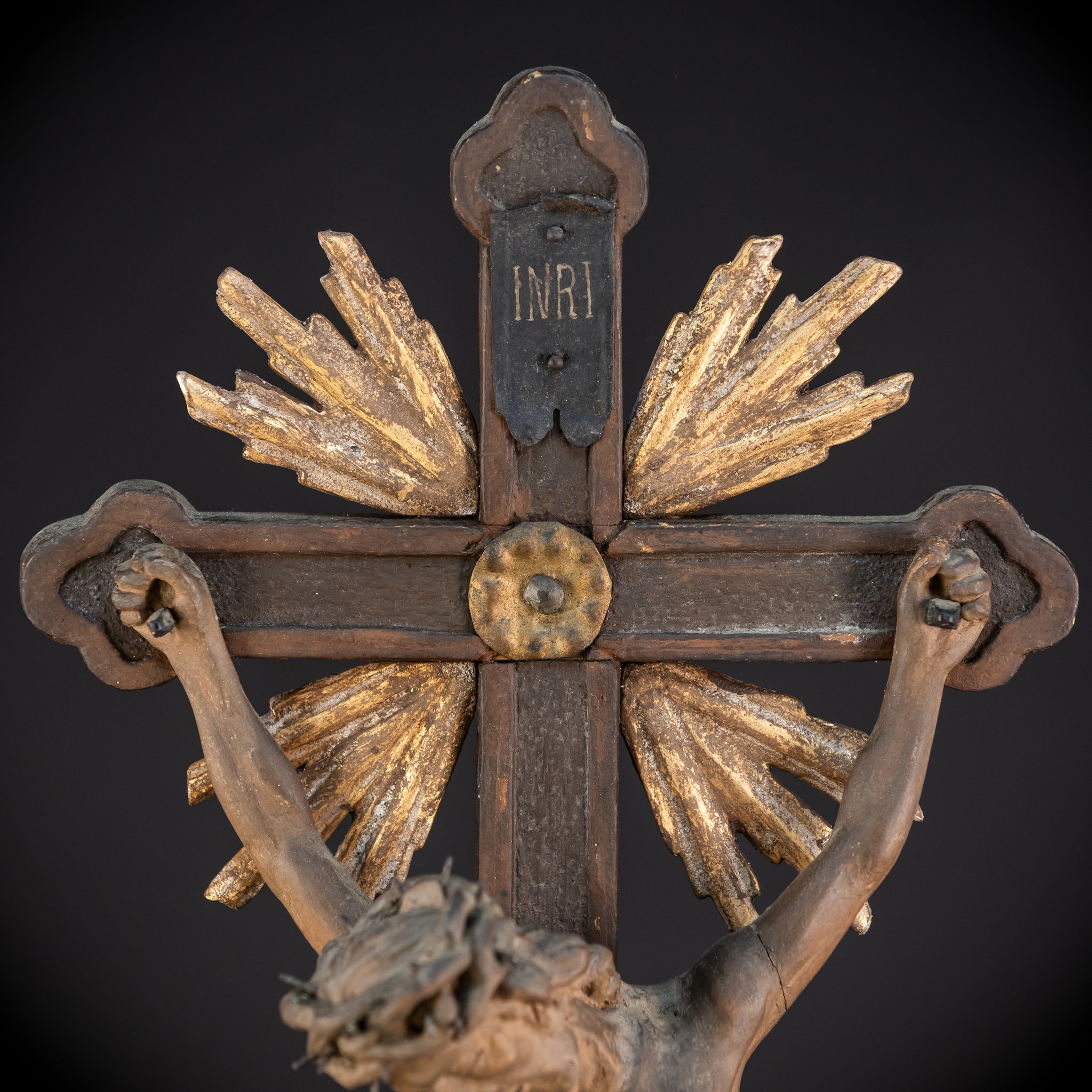Altar Crucifix | Wood Carving | 1793 Antique