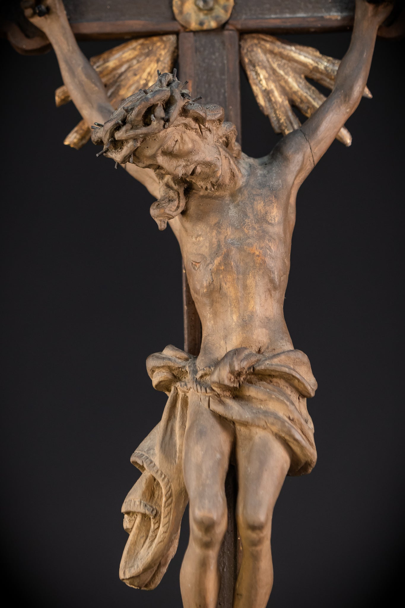 Altar Crucifix | Wood Carving | 1793 Antique