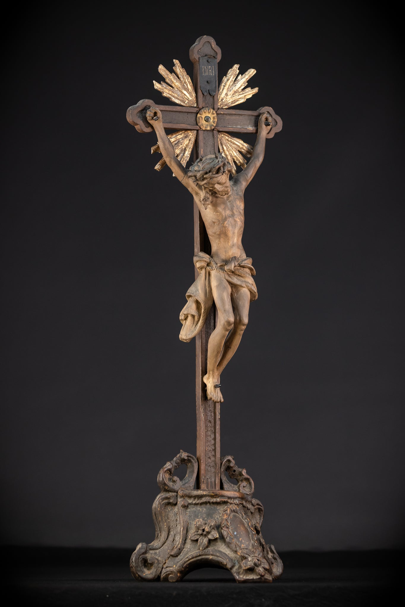 Altar Crucifix | Wood Carving | 1793 Antique