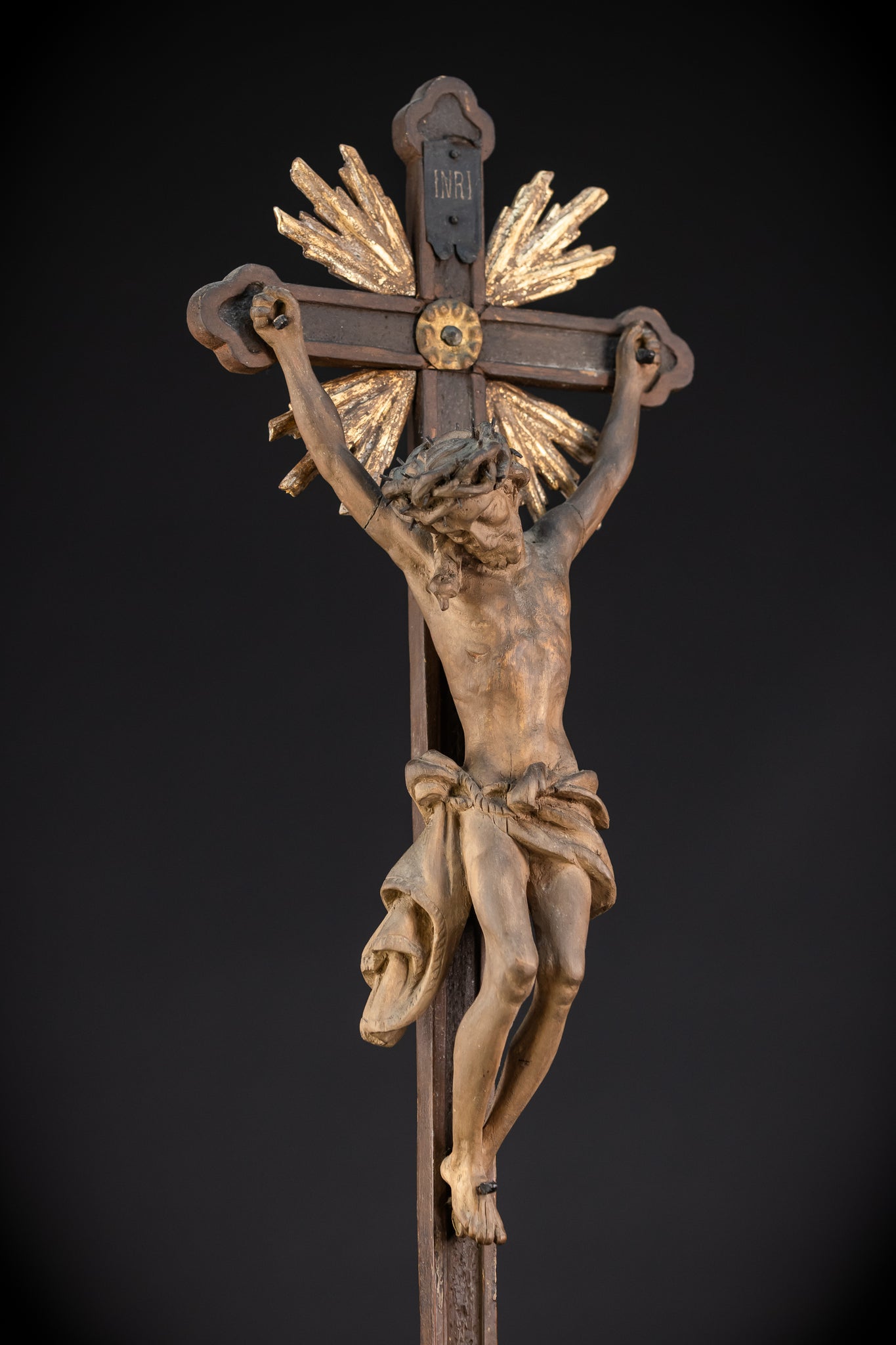 Altar Crucifix | Wood Carving | 1793 Antique