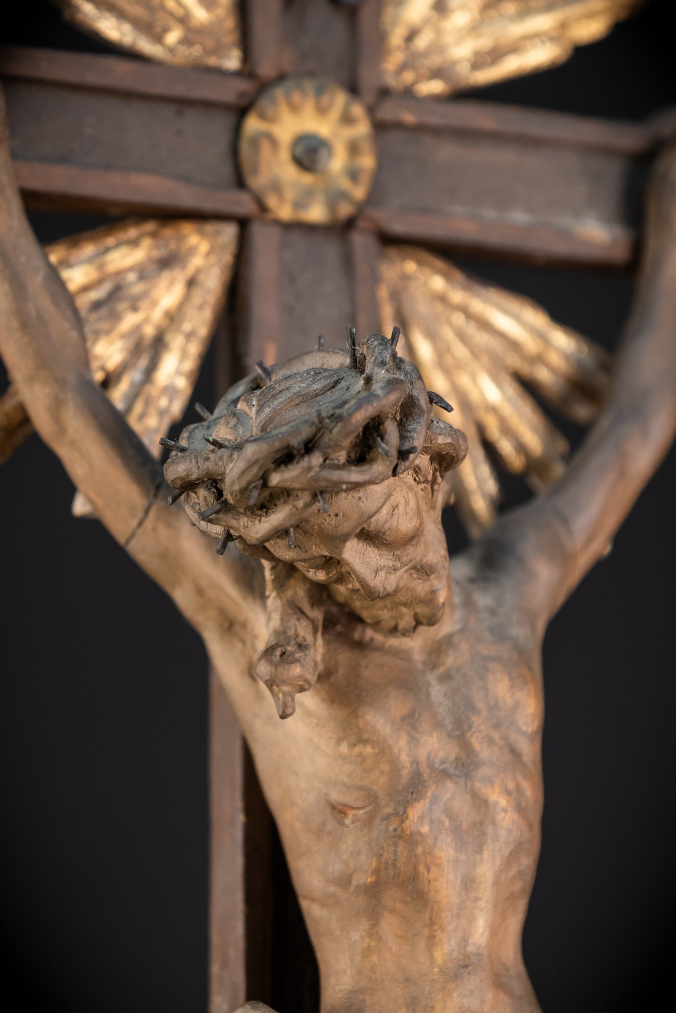 Altar Crucifix | Wood Carving | 1793 Antique