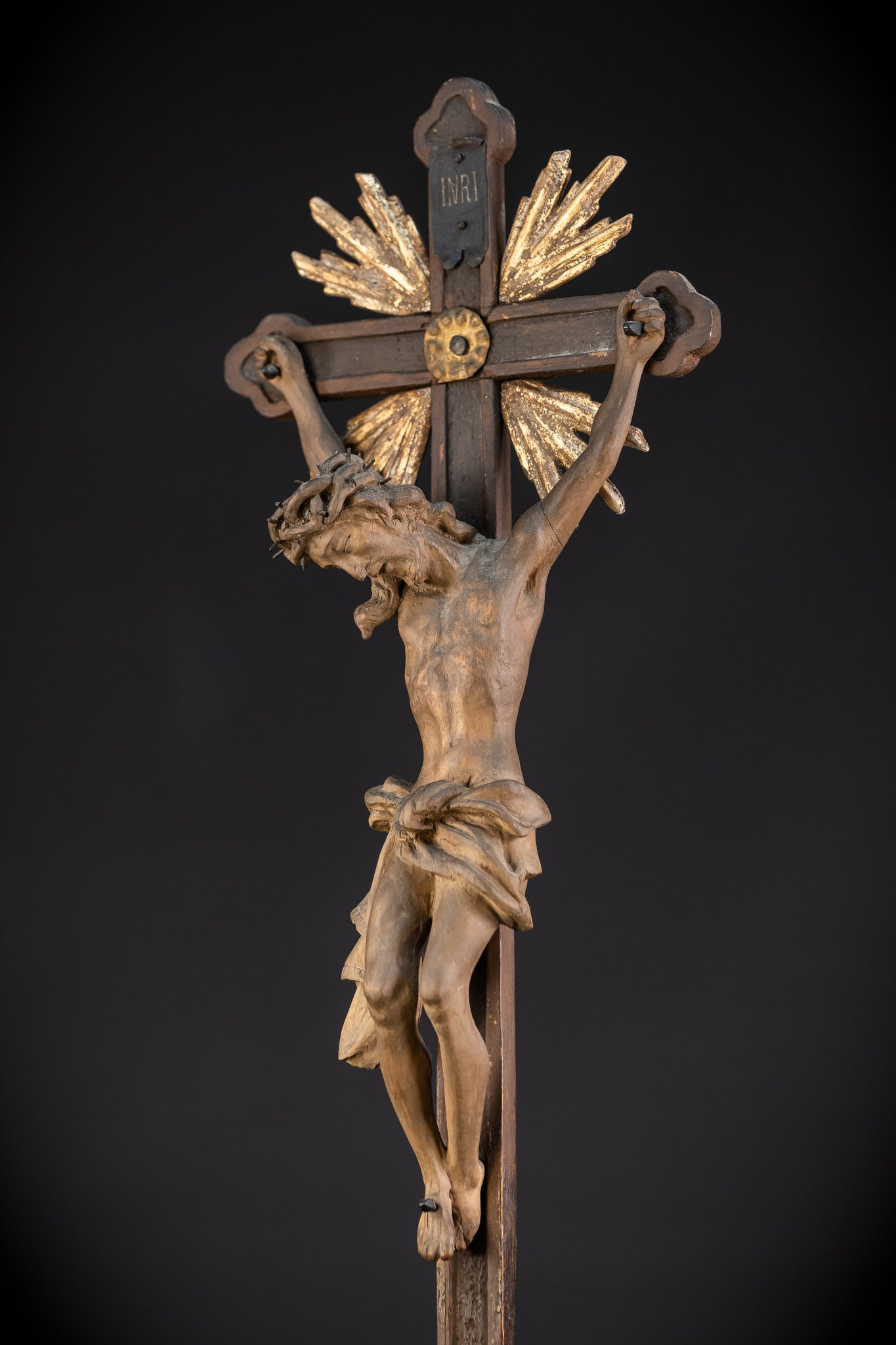 Altar Crucifix | Wood Carving | 1793 Antique
