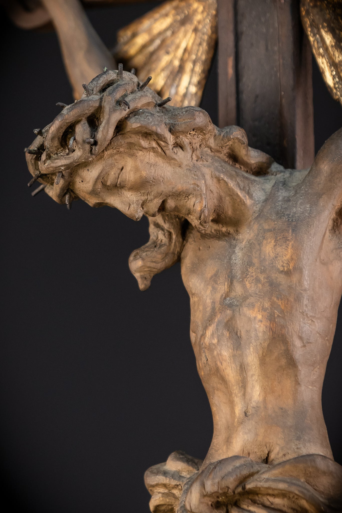Altar Crucifix | Wood Carving | 1793 Antique
