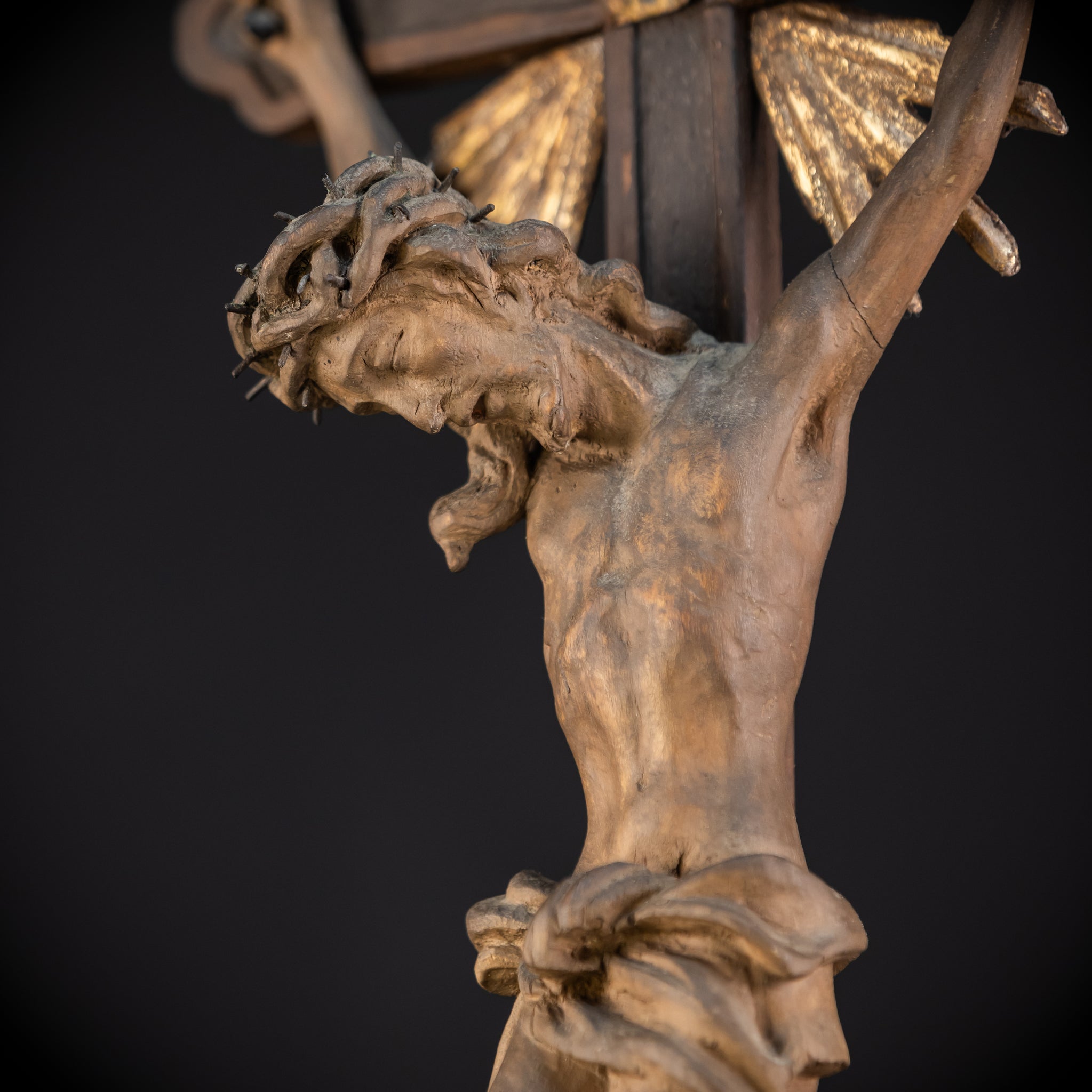 Altar Crucifix | Wood Carving | 1793 Antique