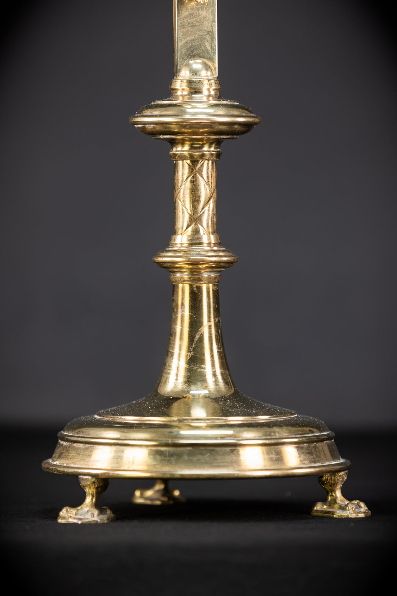 Crucifix Altar | French 1800s Gilded Bronze | 23.6"