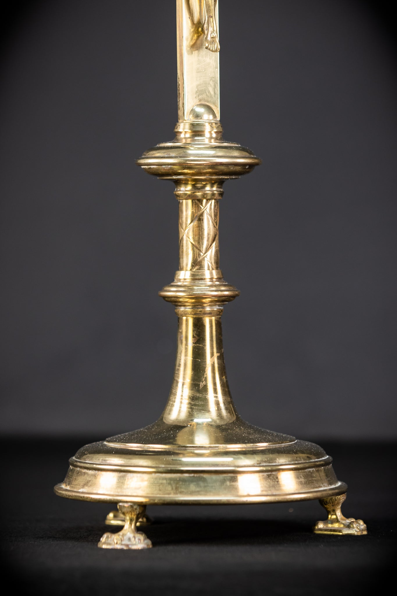 Crucifix Altar | French 1800s Gilded Bronze | 23.6"