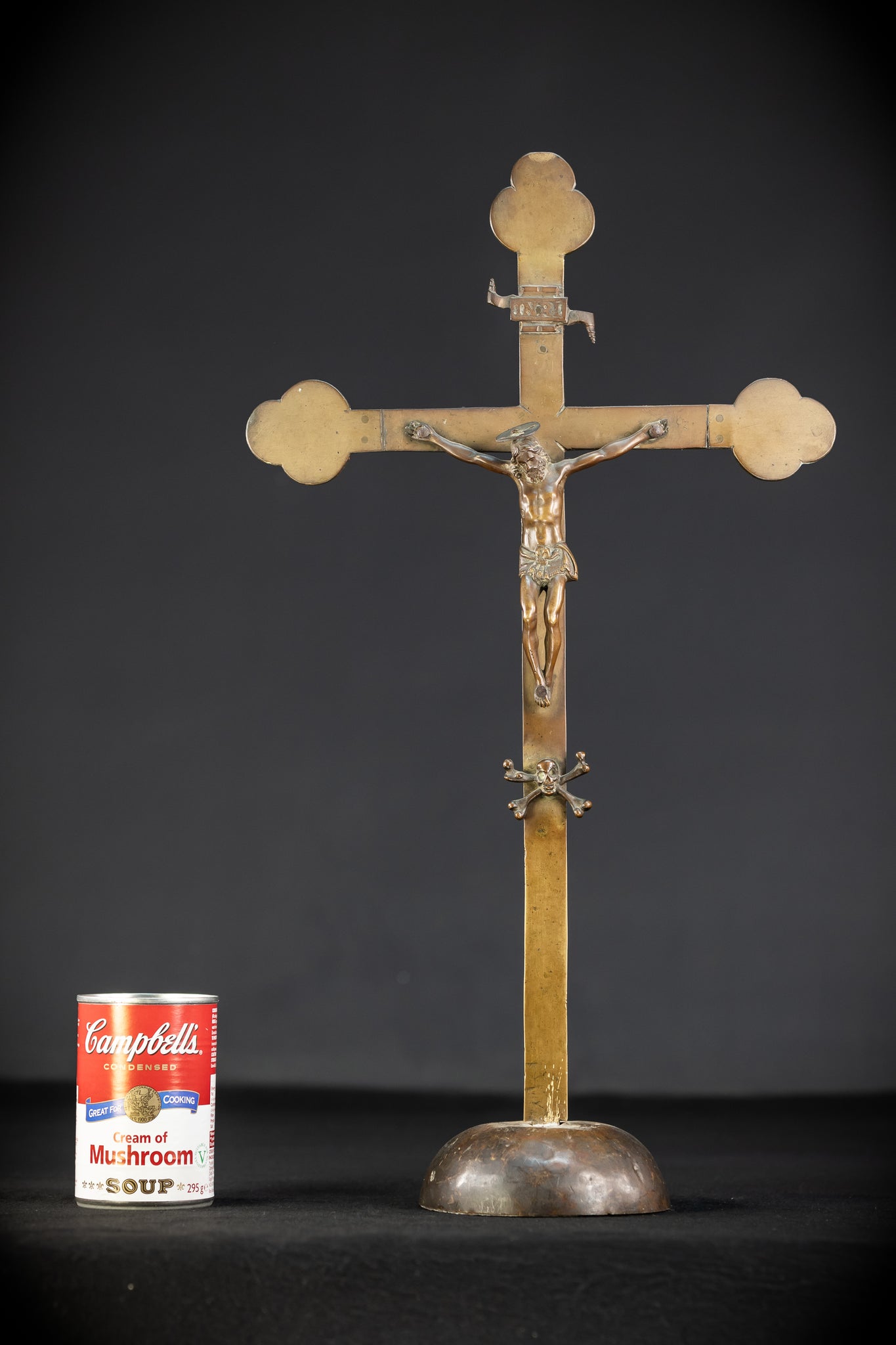 Crucifix Altar | French 1500s Antique Bronze | 20.3"