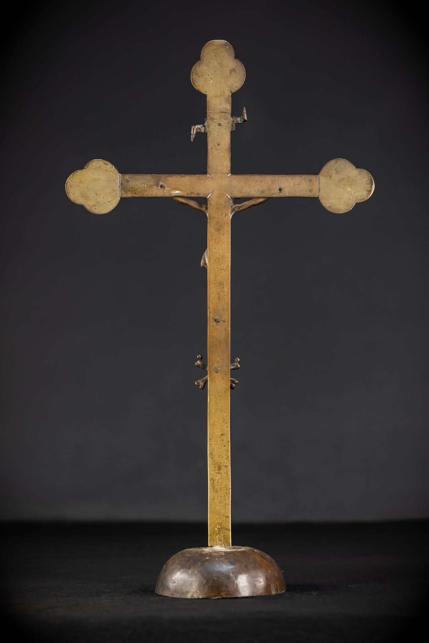 Crucifix Altar | French 1500s Antique Bronze | 20.3"