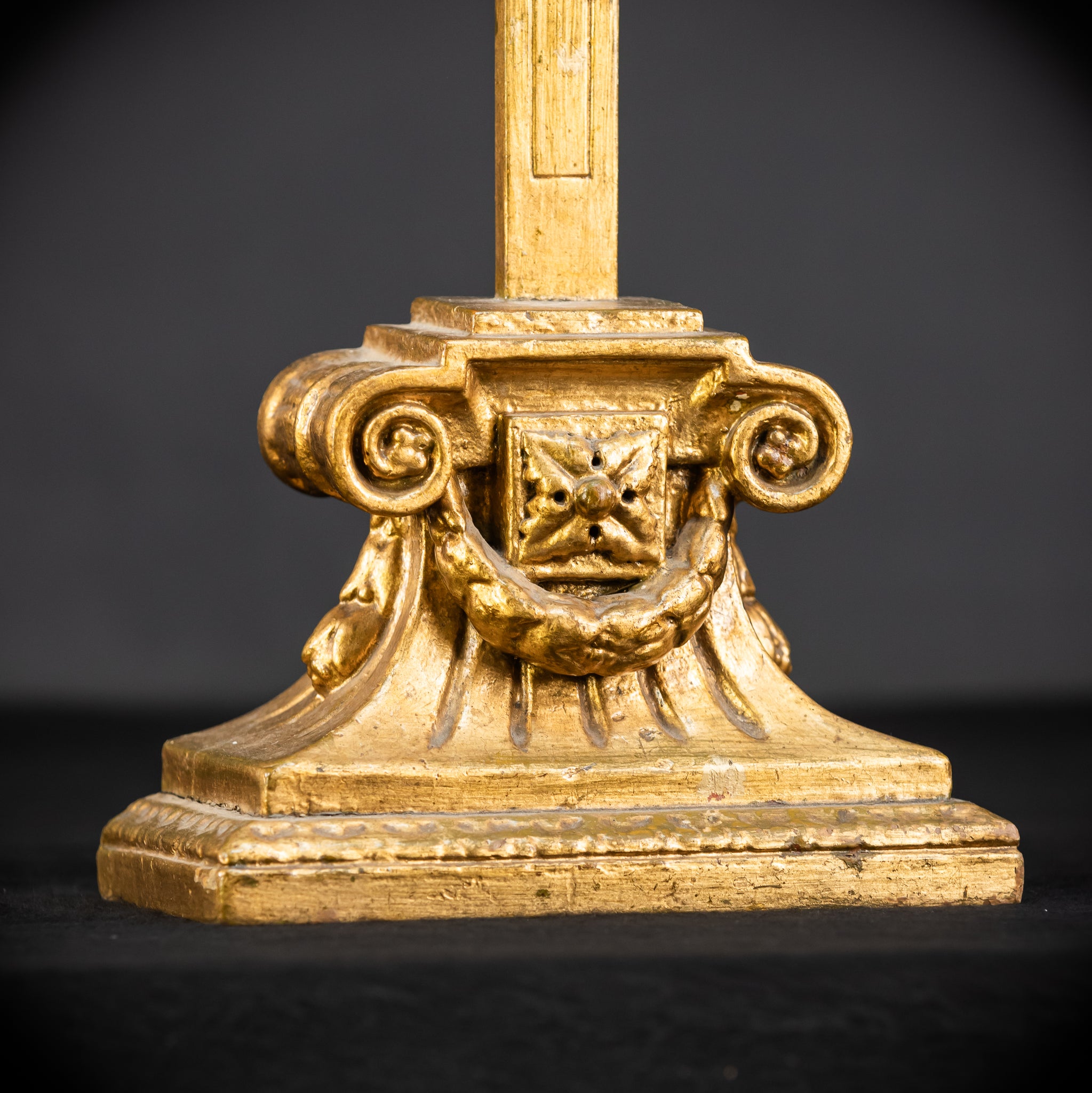 Altar Crucifix Wood Carving | 1700 Antique | 30.3"