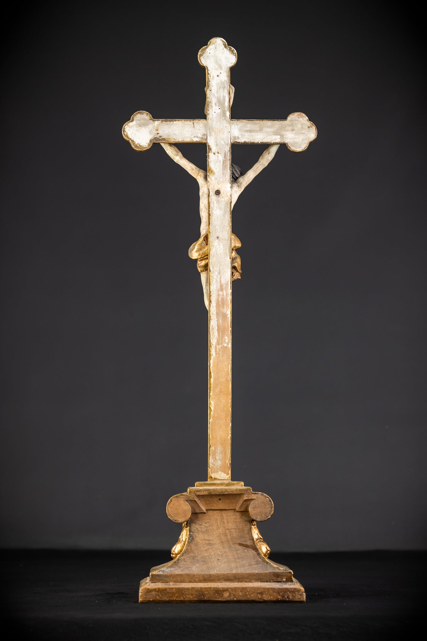 Altar Crucifix Wood Carving | 1700 Antique | 30.3"