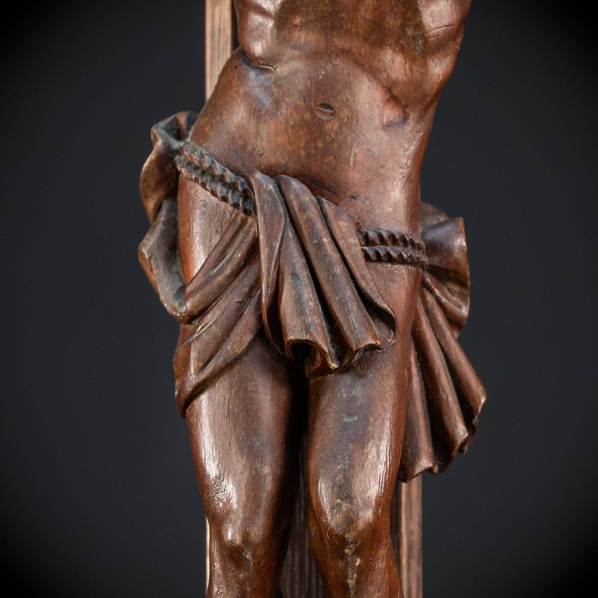 42.1" | Wall Crucifix | Antique Wooden Church Cross 1800s
