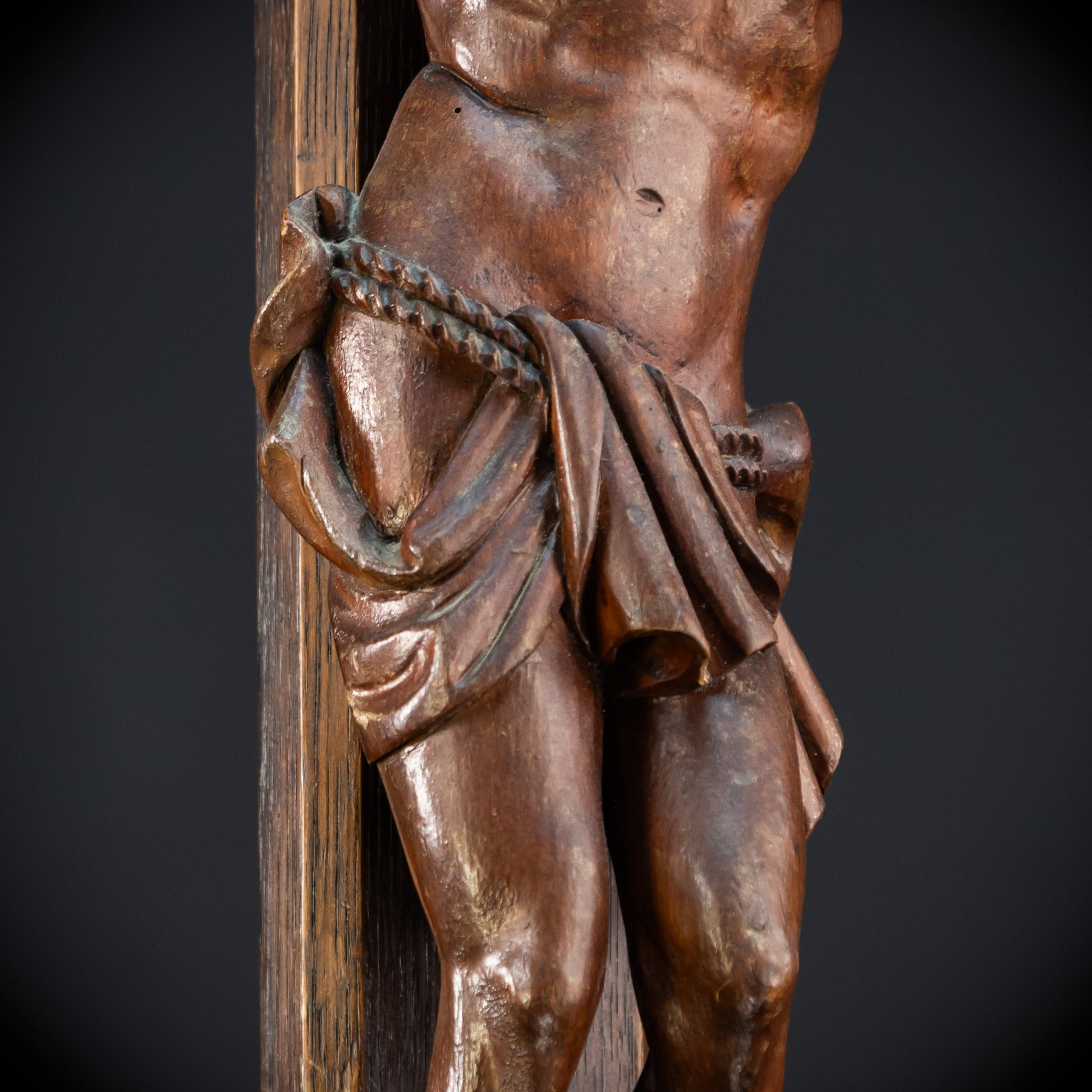42.1" | Wall Crucifix | Antique Wooden Church Cross 1800s
