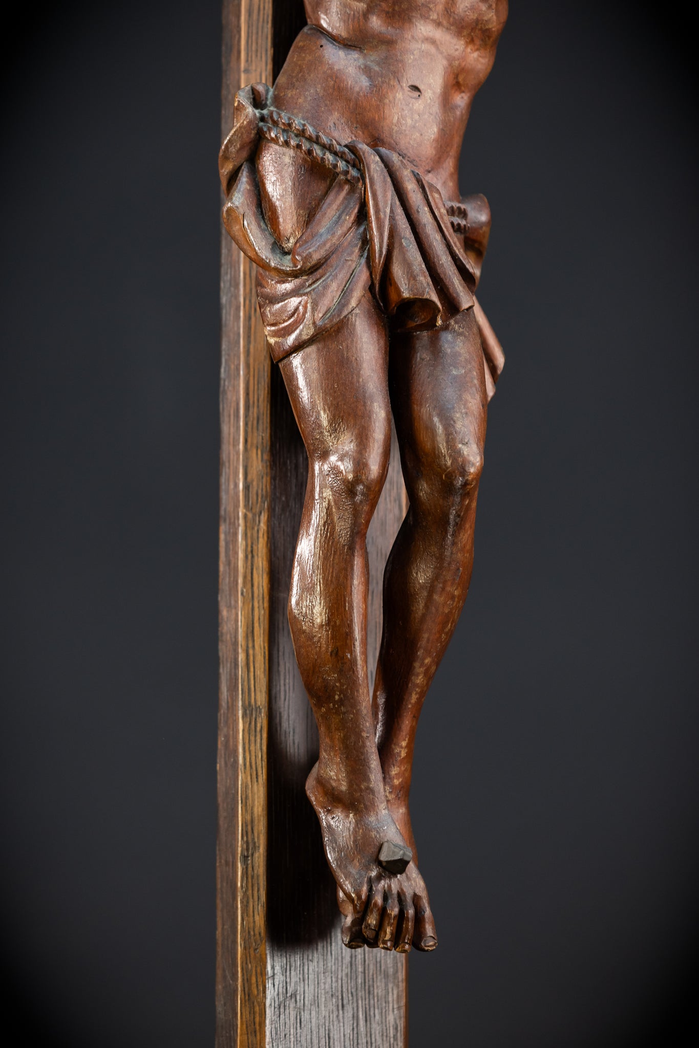 42.1" | Wall Crucifix | Antique Wooden Church Cross 1800s