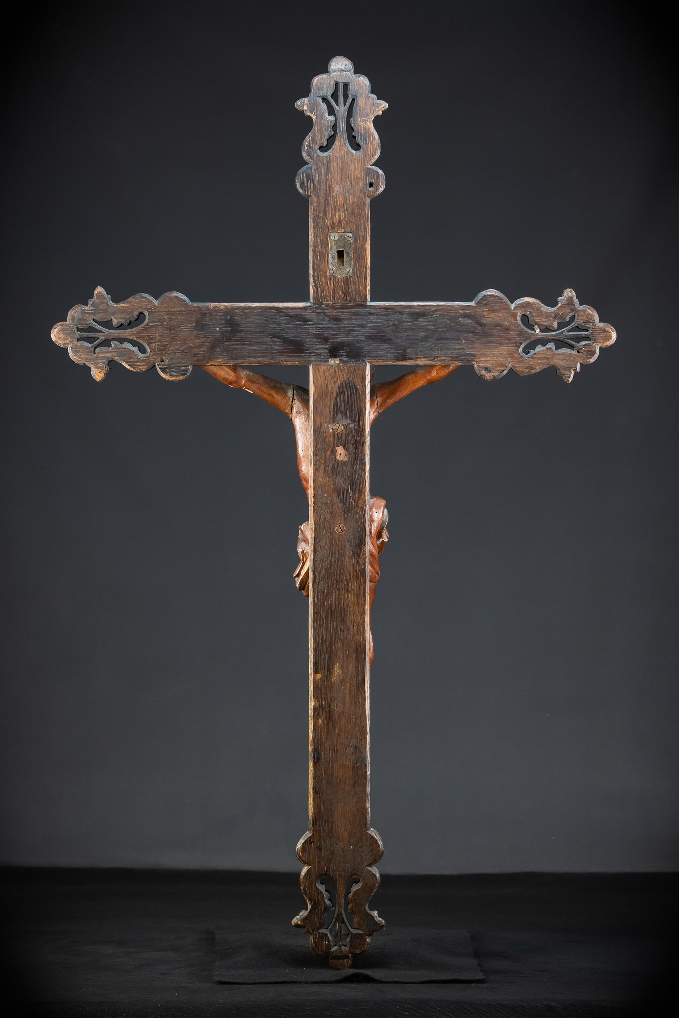 42.1" | Wall Crucifix | Antique Wooden Church Cross 1800s