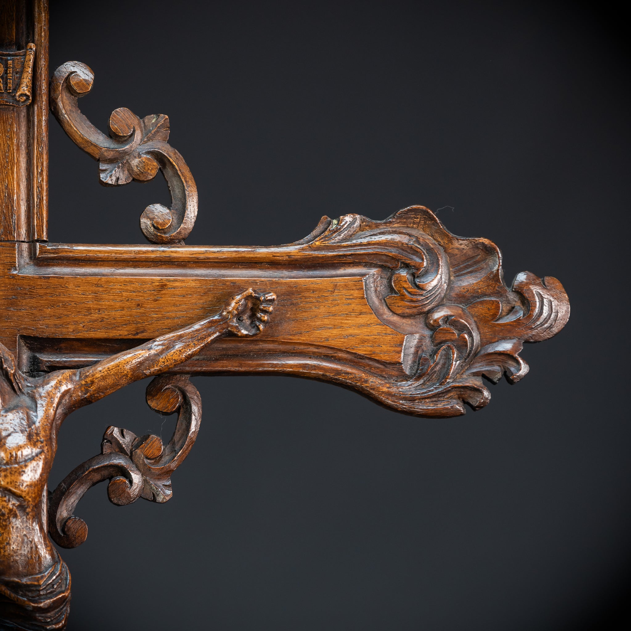 33.9" / 86 cm | Church Wall Crucifix | 1800s Antique