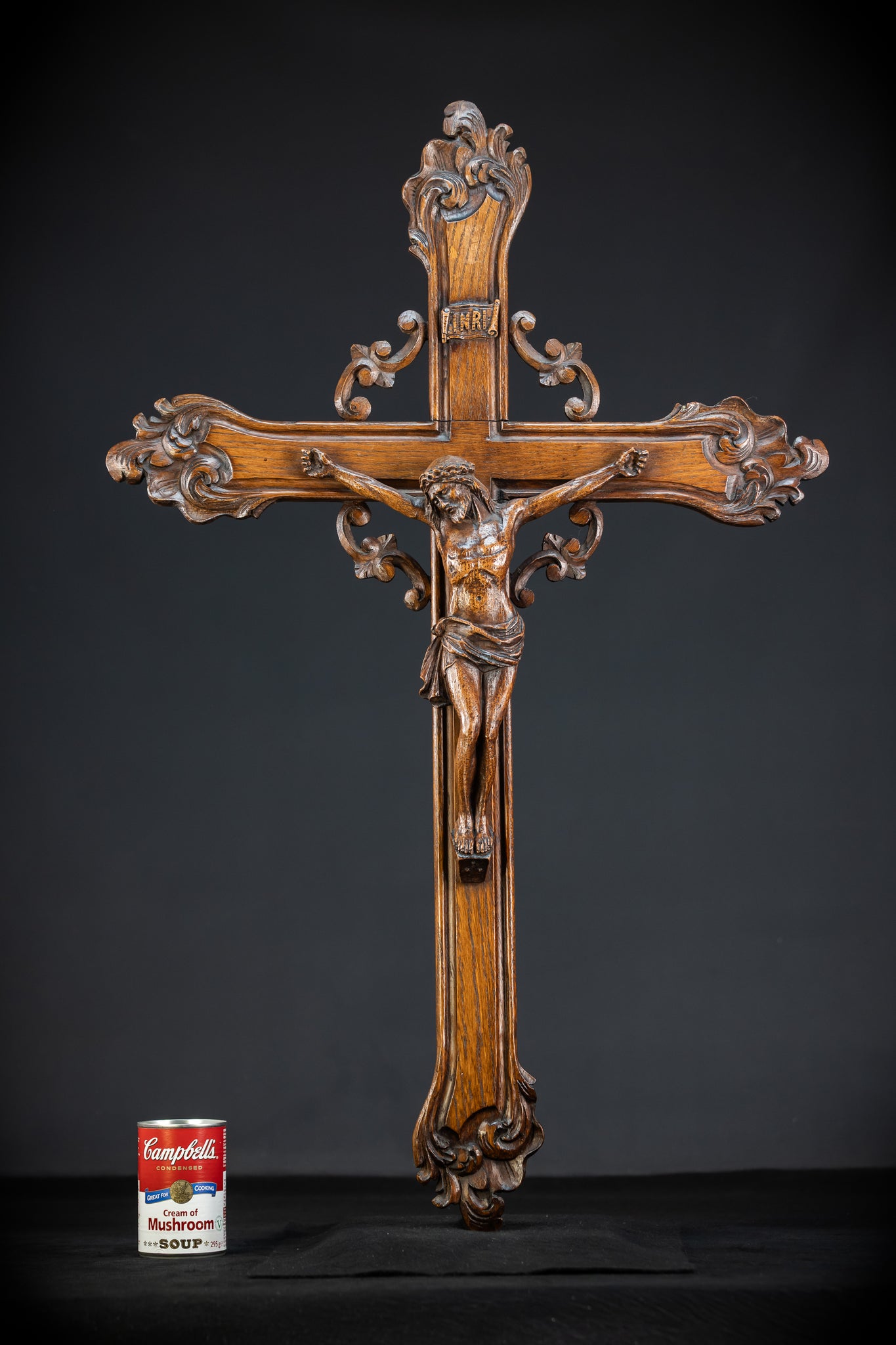 33.9" / 86 cm | Church Wall Crucifix | 1800s Antique