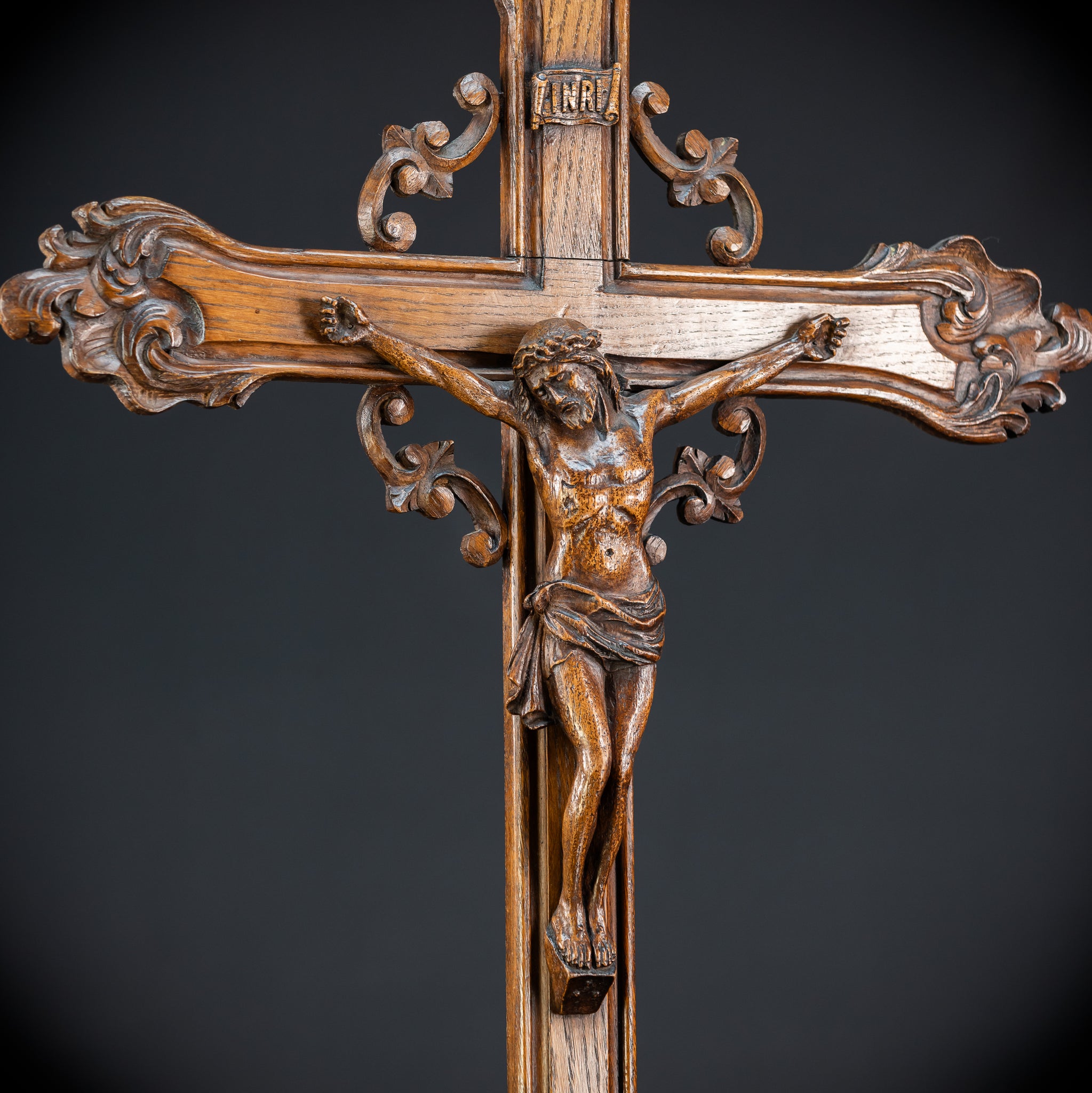 33.9" / 86 cm | Church Wall Crucifix | 1800s Antique