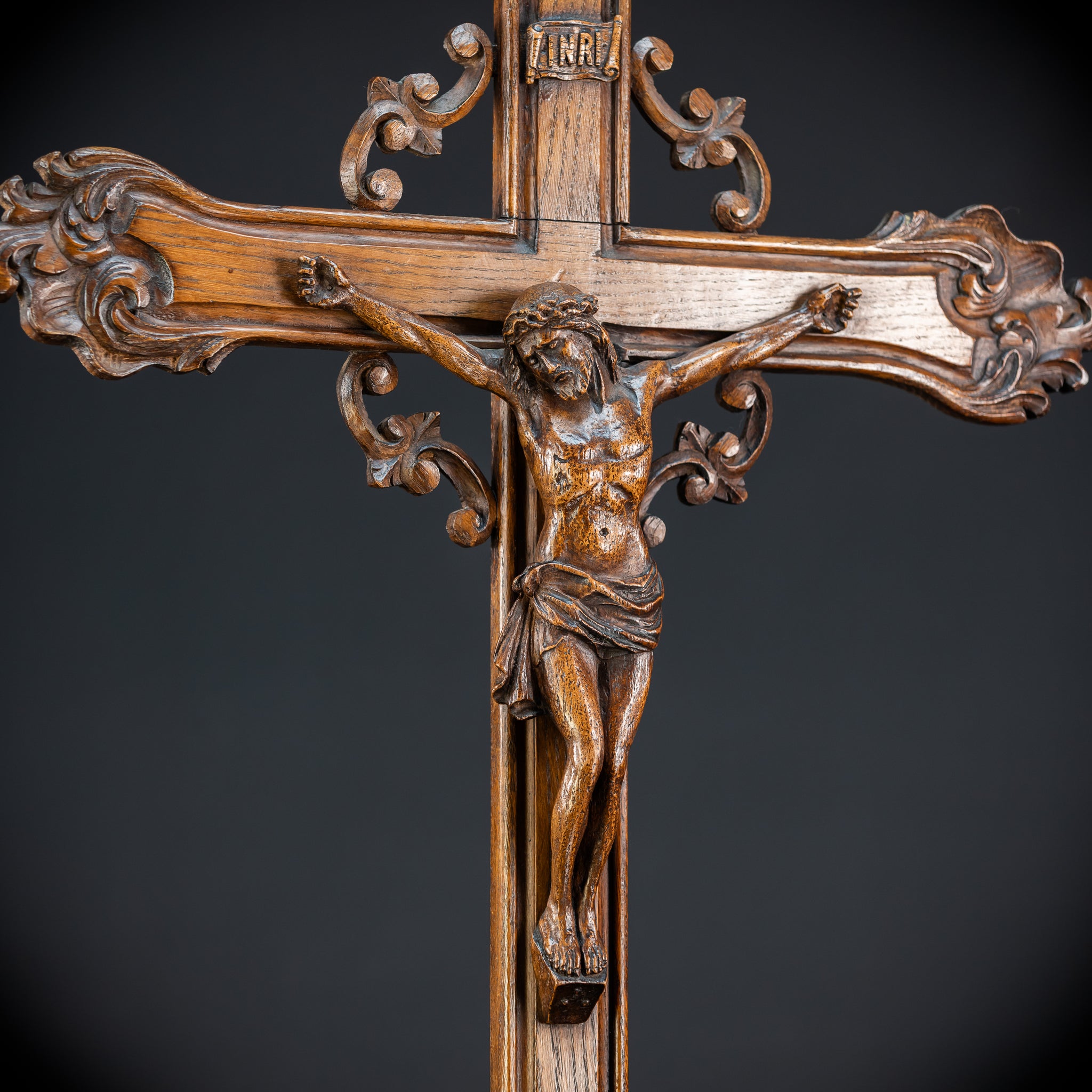 33.9" / 86 cm | Church Wall Crucifix | 1800s Antique