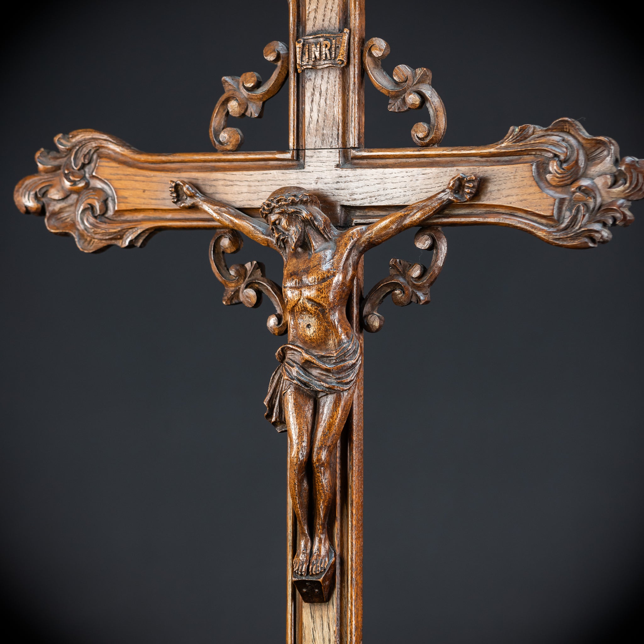 33.9" / 86 cm | Church Wall Crucifix | 1800s Antique