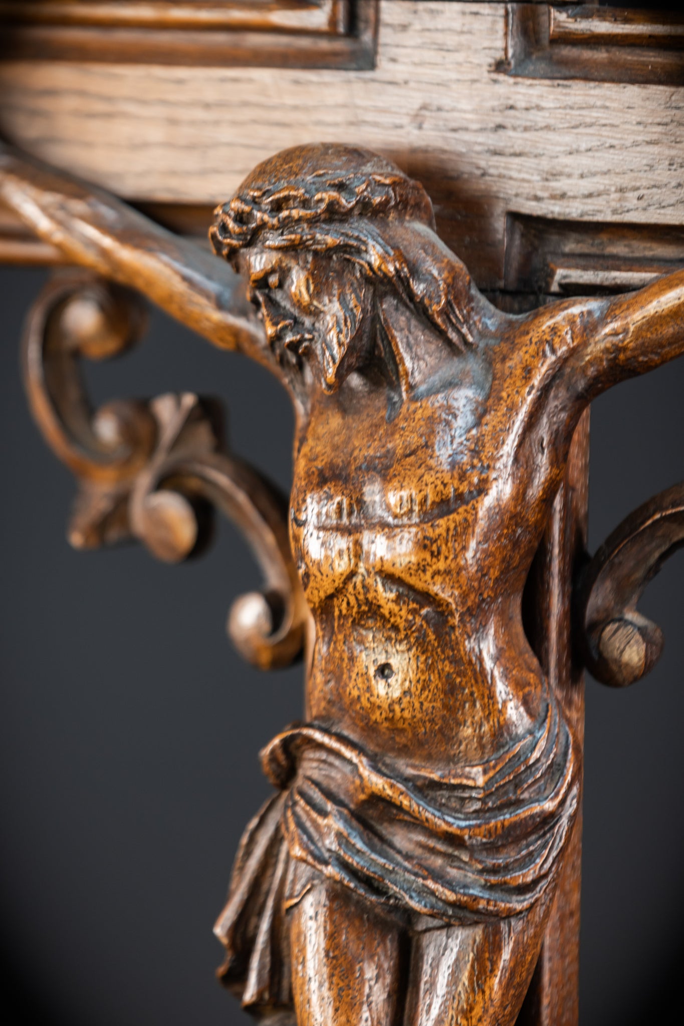33.9" / 86 cm | Church Wall Crucifix | 1800s Antique