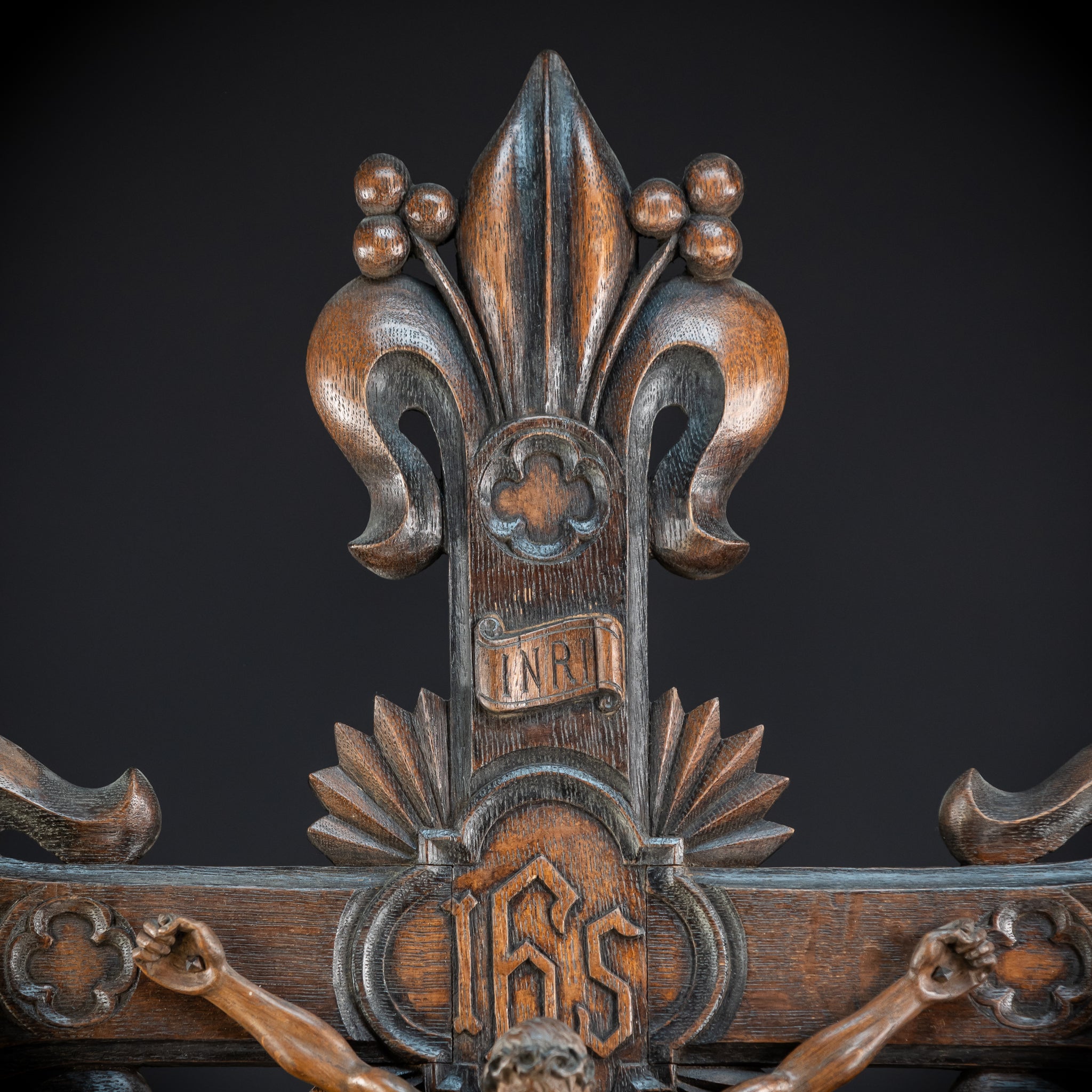 32.3" / 82 cm | Church Wall Crucifix | Antique 1800s