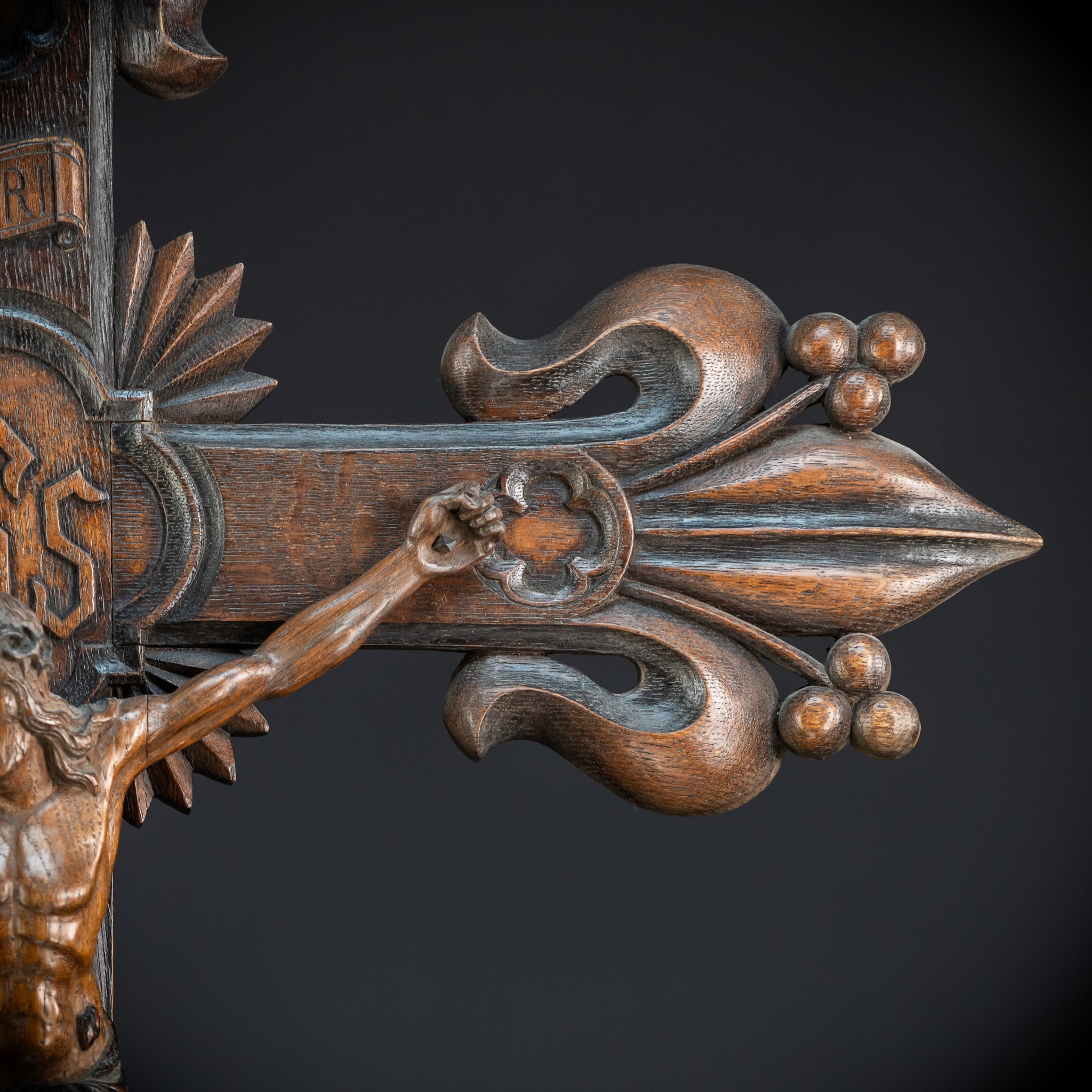 32.3" / 82 cm | Church Wall Crucifix | Antique 1800s