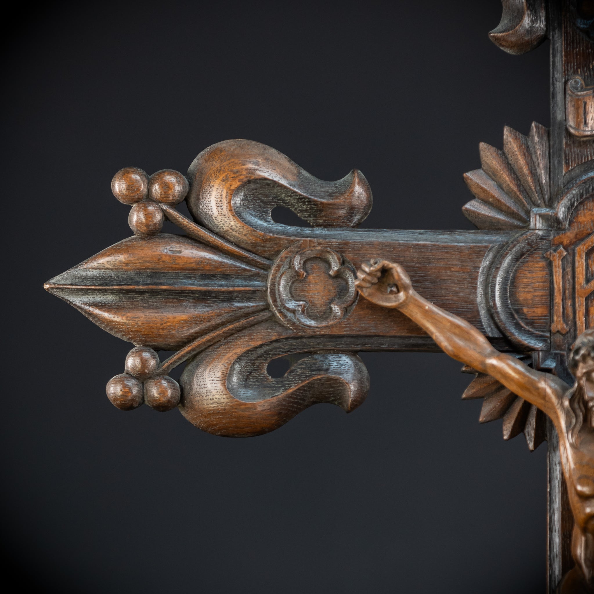 32.3" / 82 cm | Church Wall Crucifix | Antique 1800s