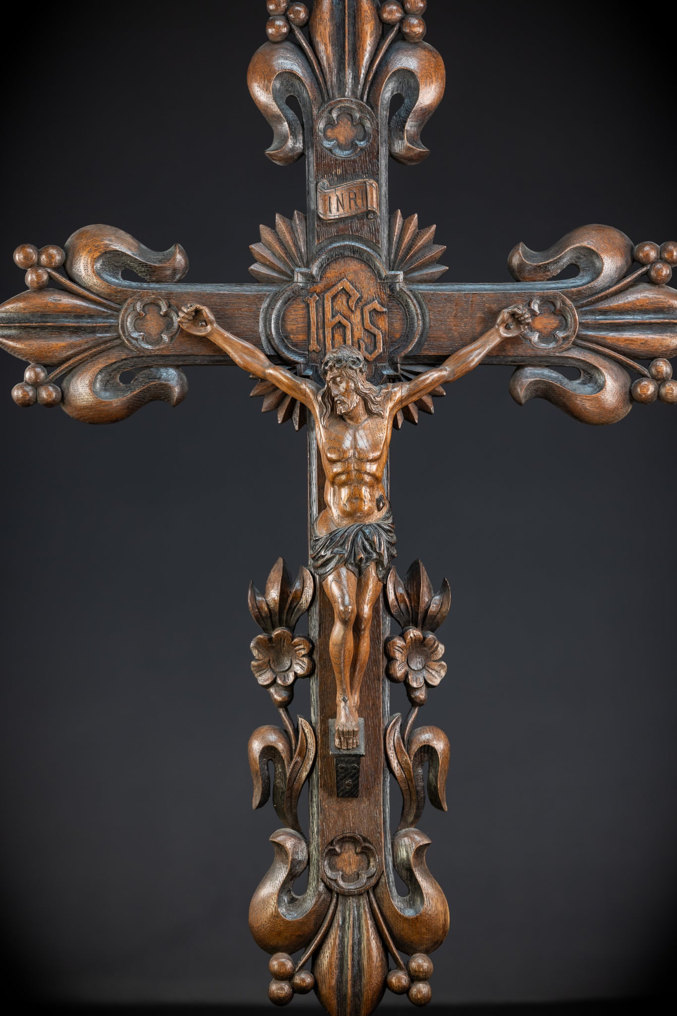 32.3" / 82 cm | Church Wall Crucifix | Antique 1800s