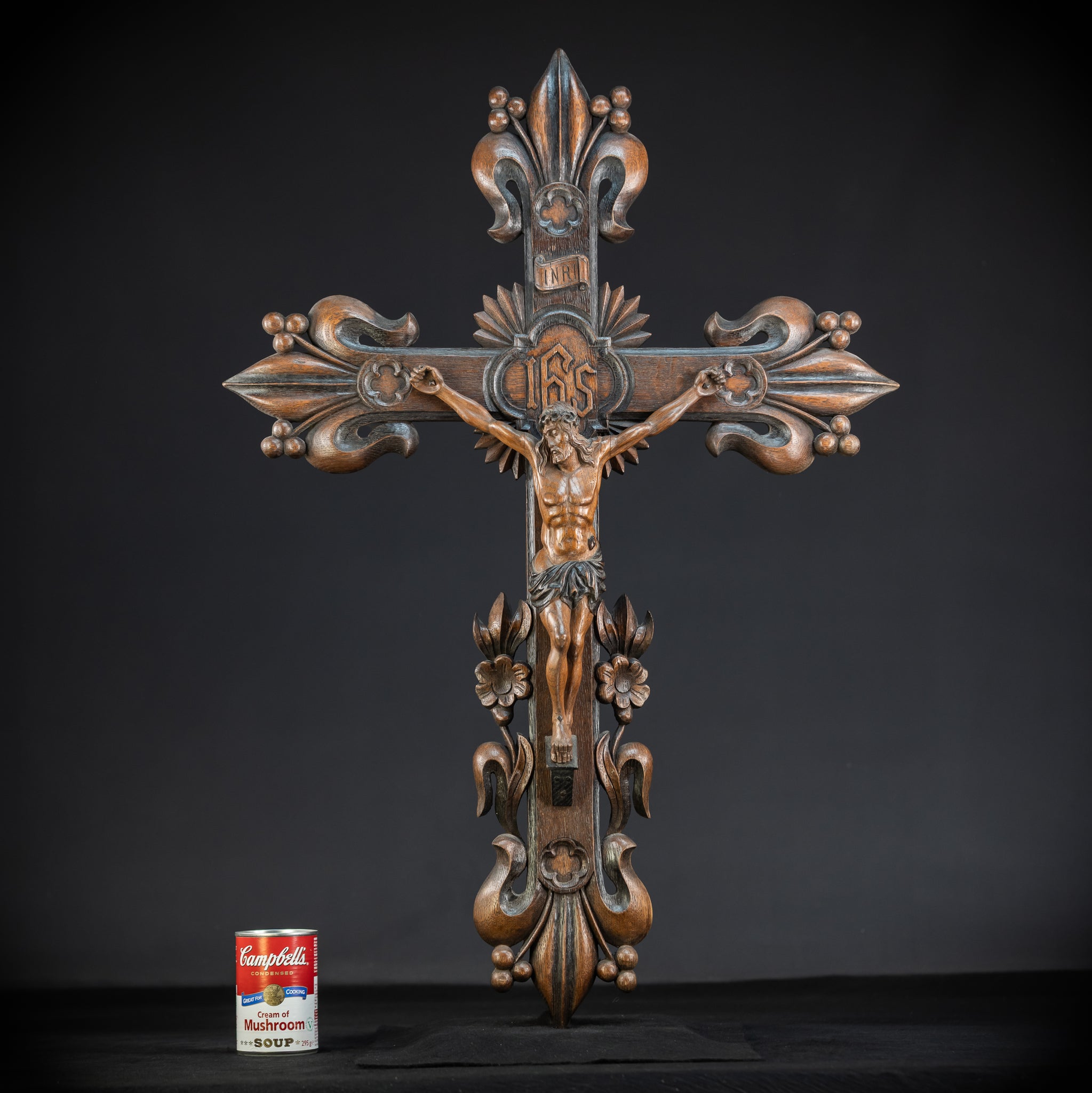 32.3" / 82 cm | Church Wall Crucifix | Antique 1800s