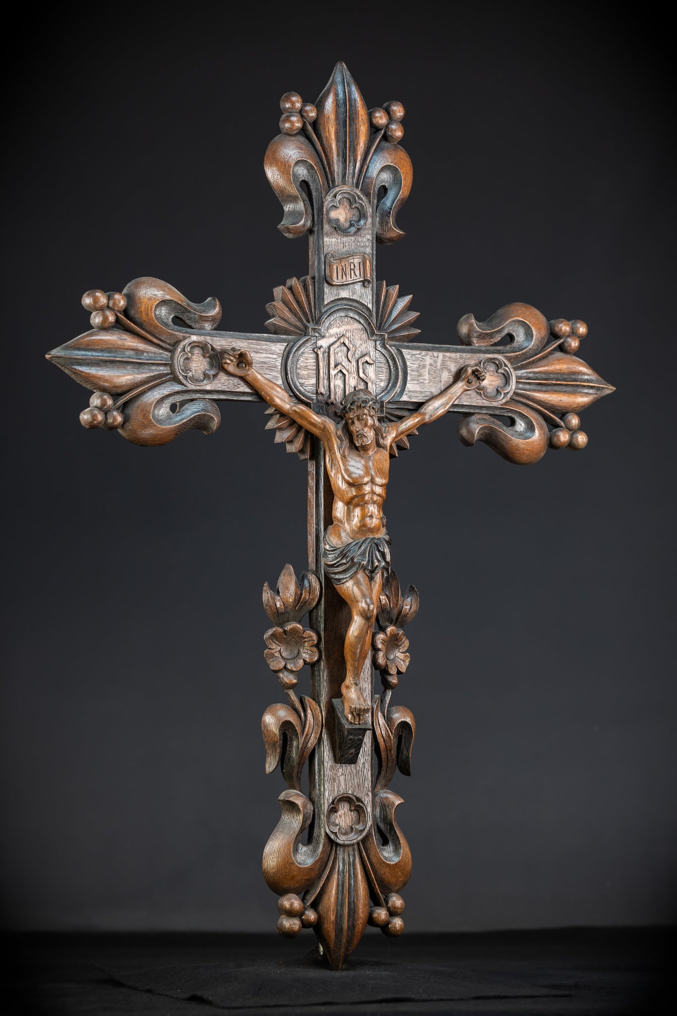 32.3" / 82 cm | Church Wall Crucifix | Antique 1800s