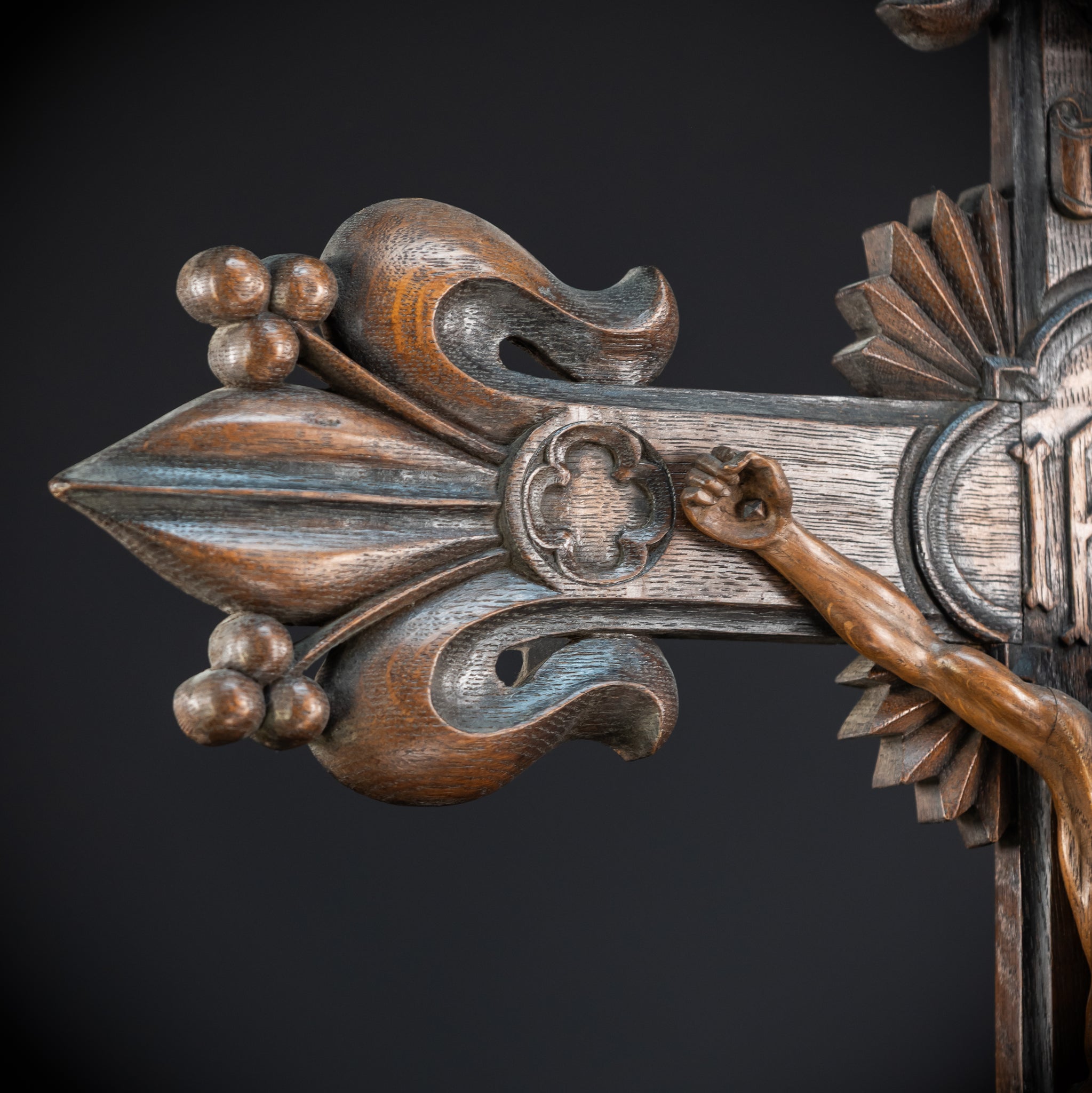 32.3" / 82 cm | Church Wall Crucifix | Antique 1800s