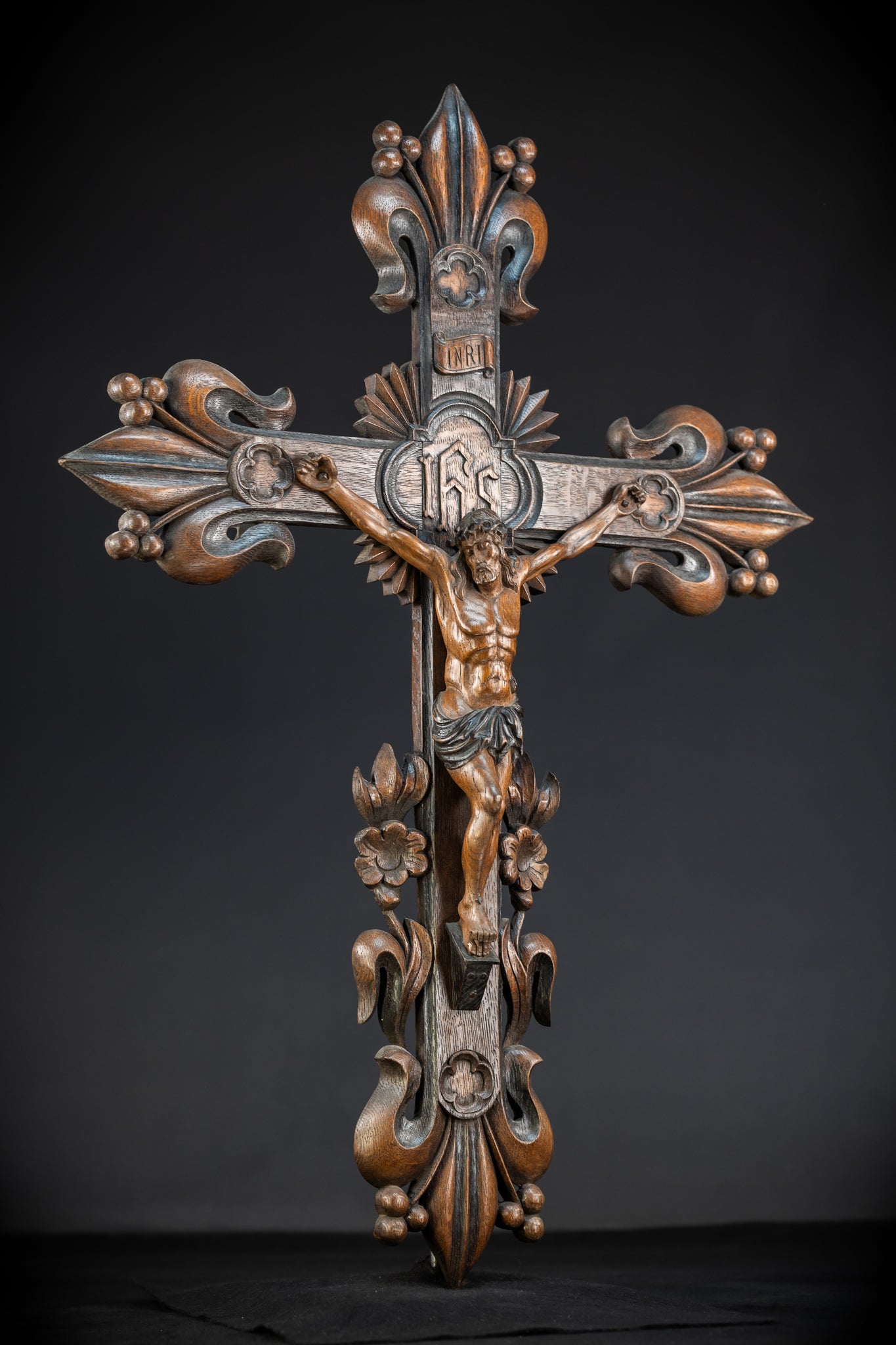 32.3" / 82 cm | Church Wall Crucifix | Antique 1800s