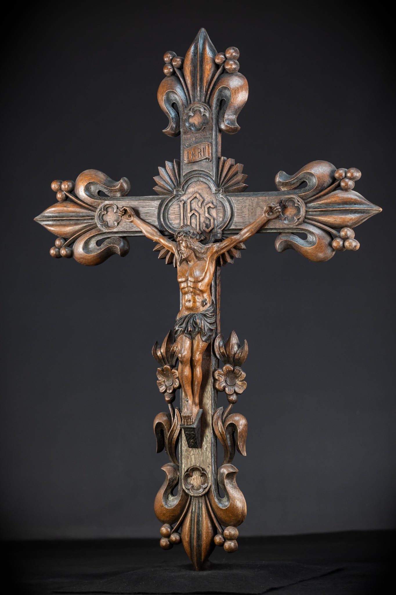 32.3" / 82 cm | Church Wall Crucifix | Antique 1800s