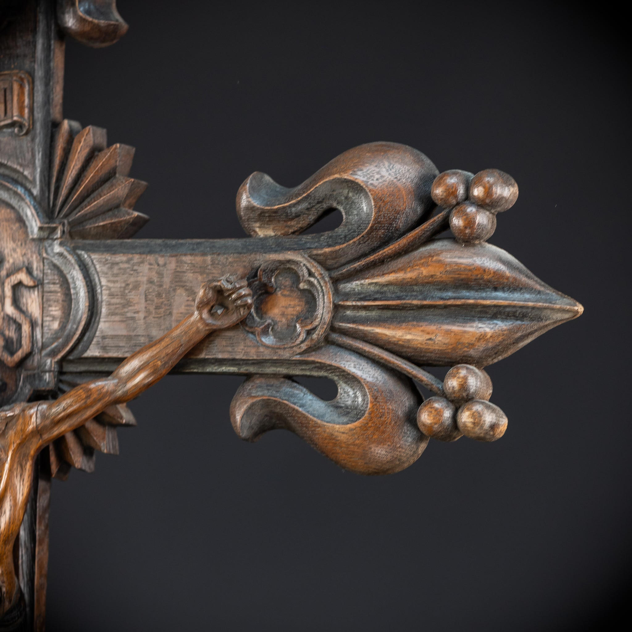 32.3" / 82 cm | Church Wall Crucifix | Antique 1800s