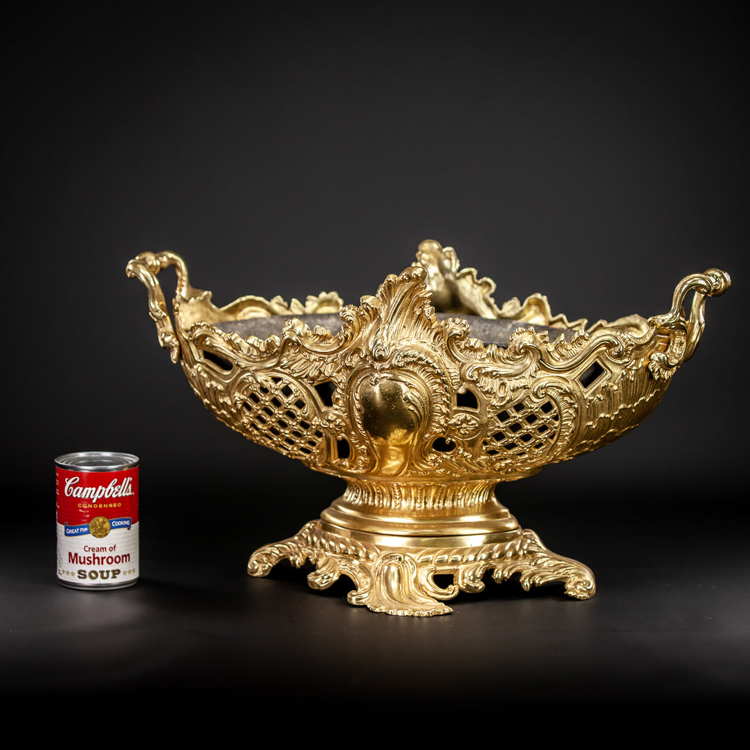 Jardiniere Gilded Bronze Planter 19"