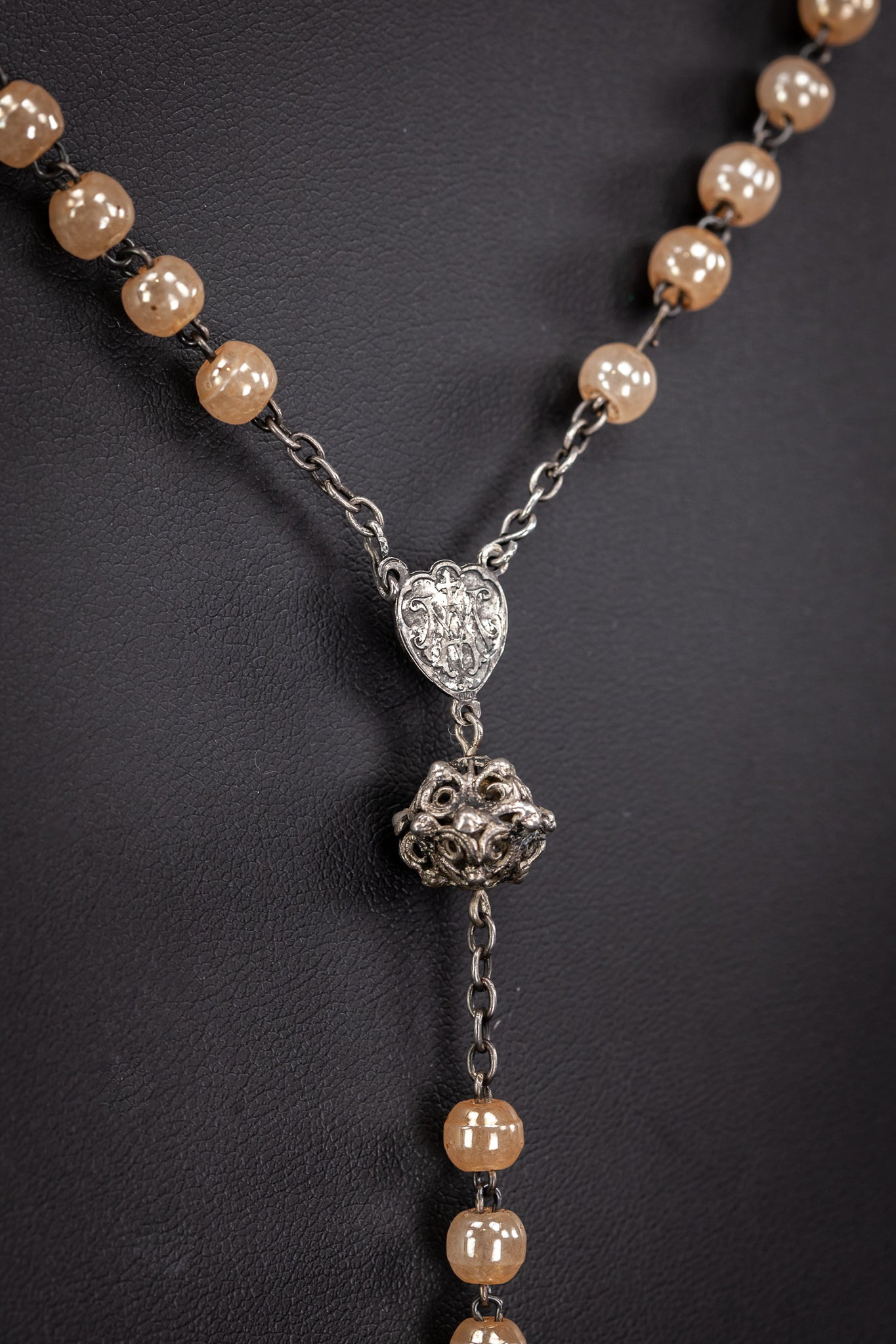 Rosar Solid Sterling Silver Pink Pearls 18.5”