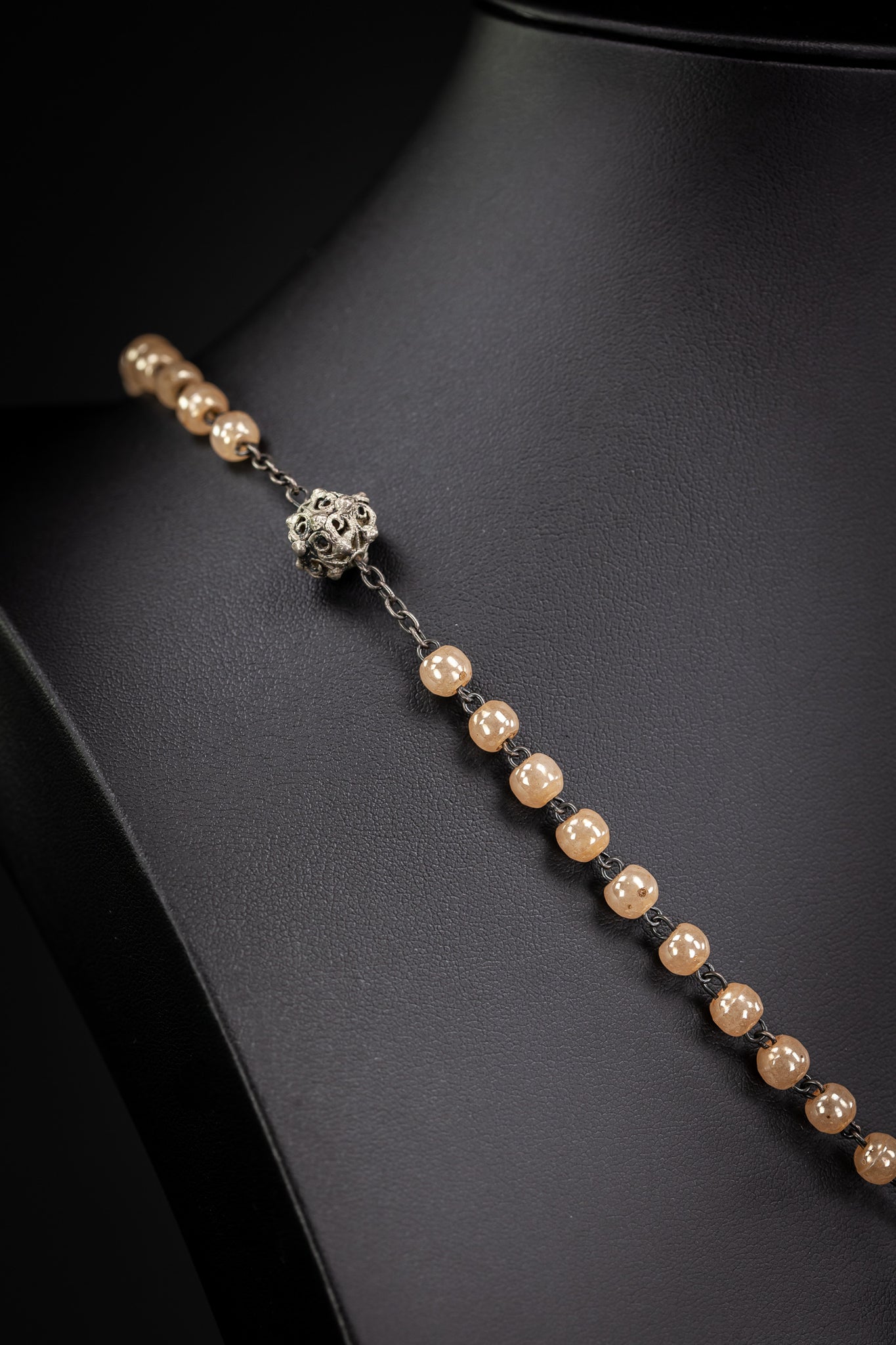 Rosar Solid Sterling Silver Pink Pearls 18.5”