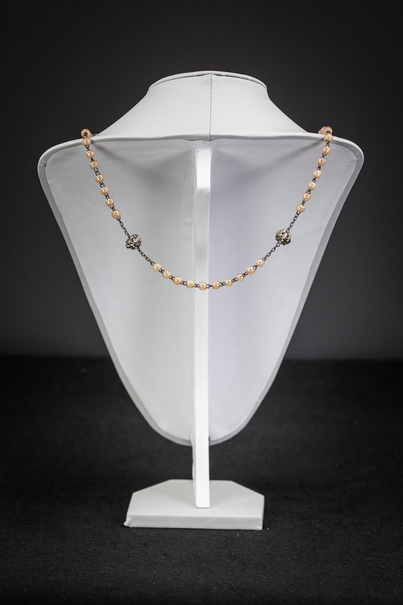 Rosar Solid Sterling Silver Pink Pearls 18.5”