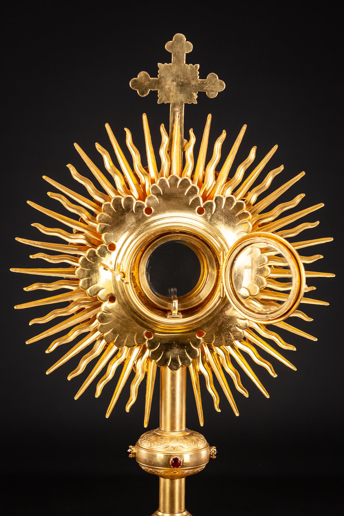 Monstrance Solar Ostensory 1800s Gilded Bronze 20”