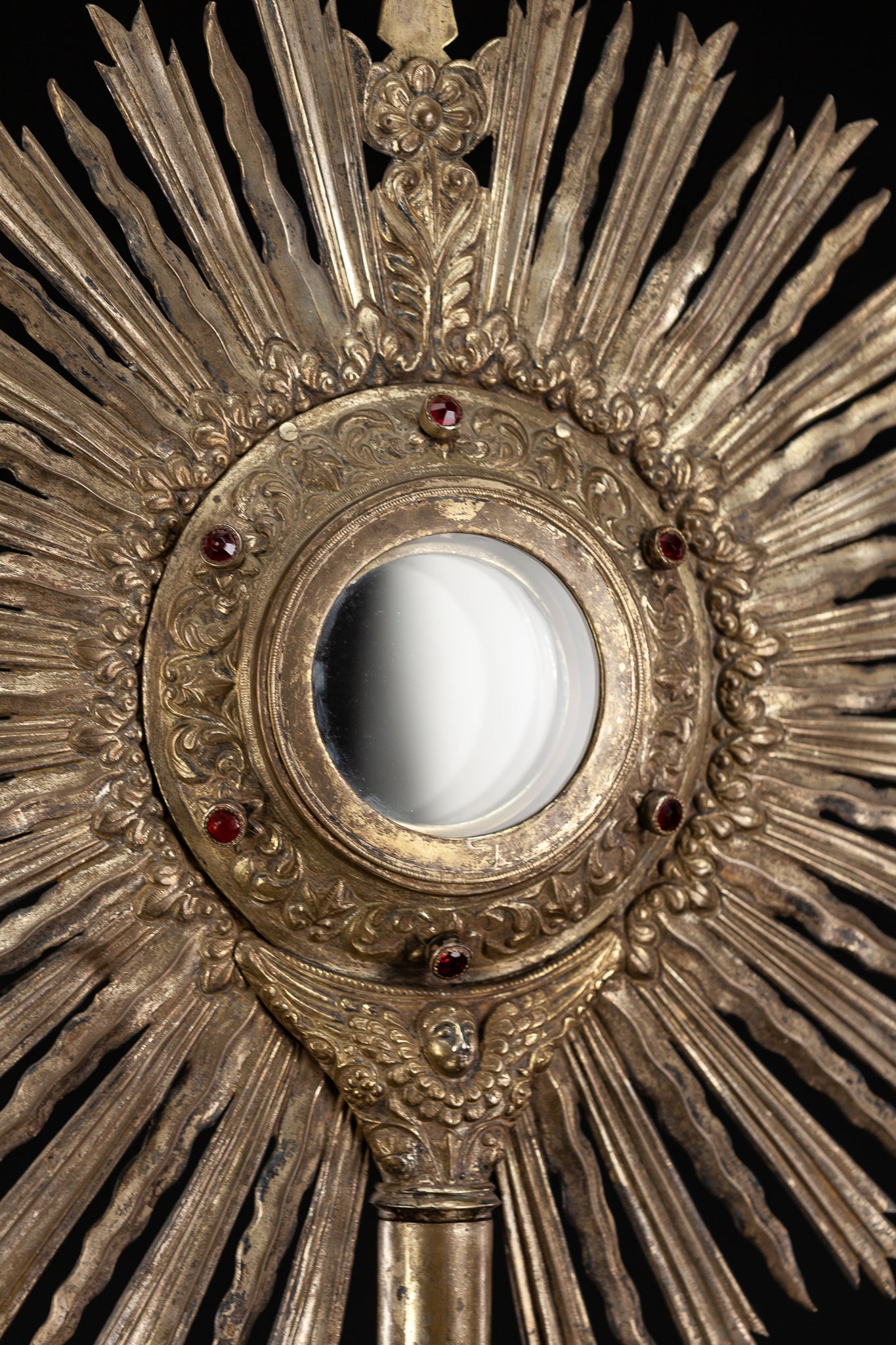 Monstrance Gilt | French 1600s Brass 27.6”