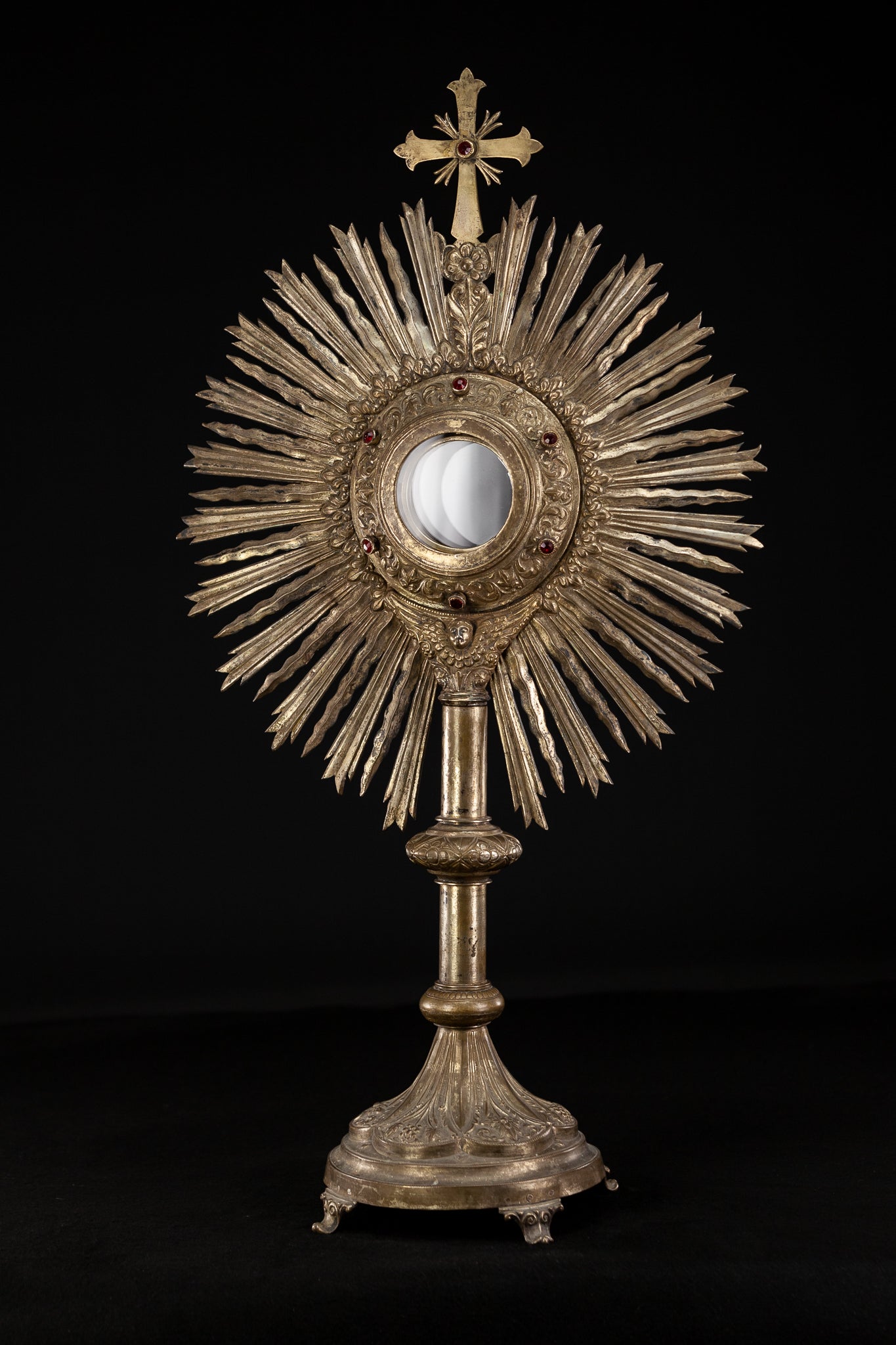 Monstrance Gilt | French 1600s Brass 27.6”