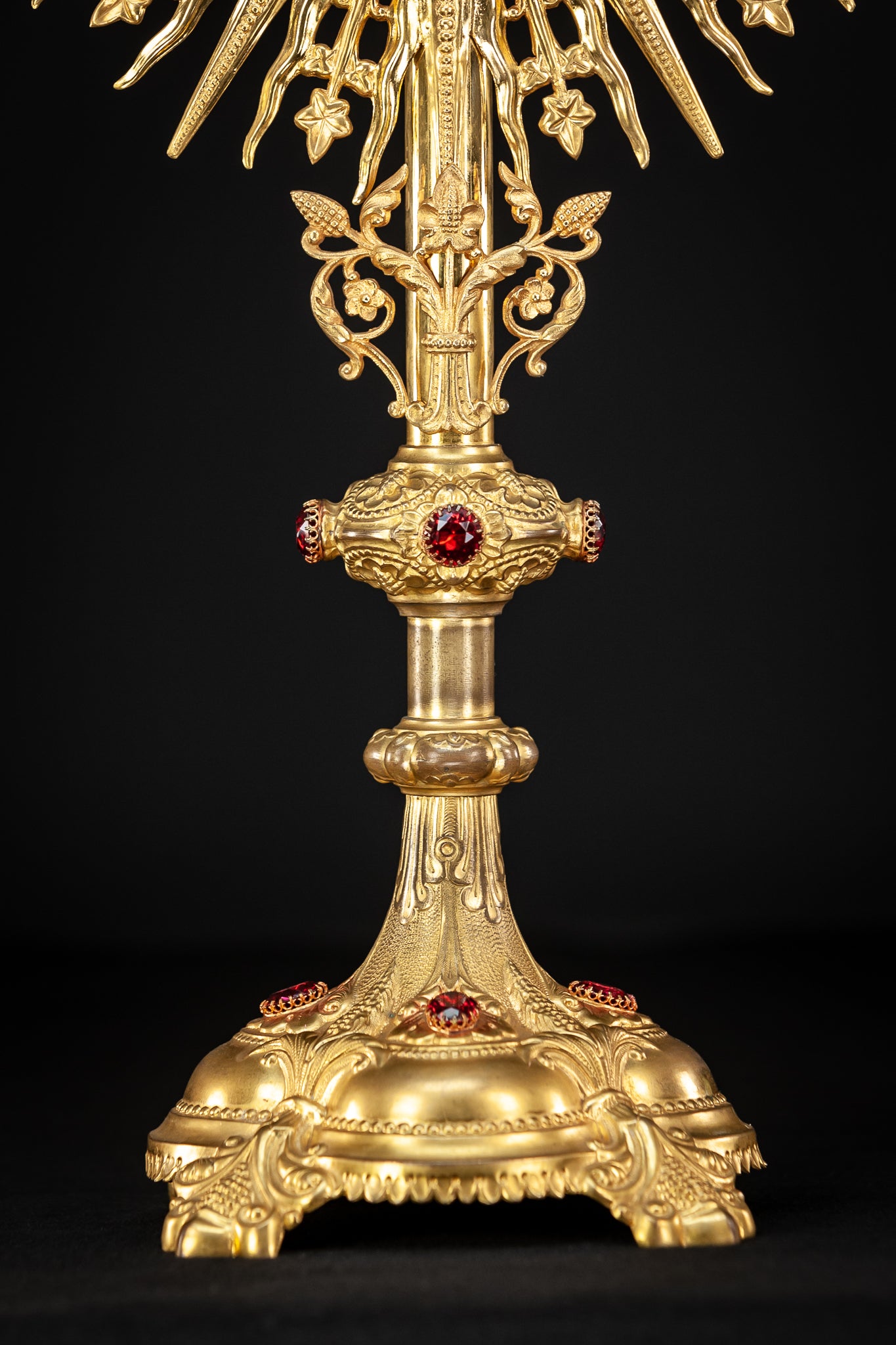 Monstrance Solar Ostensory 1800s Gilded Bronze 23”
