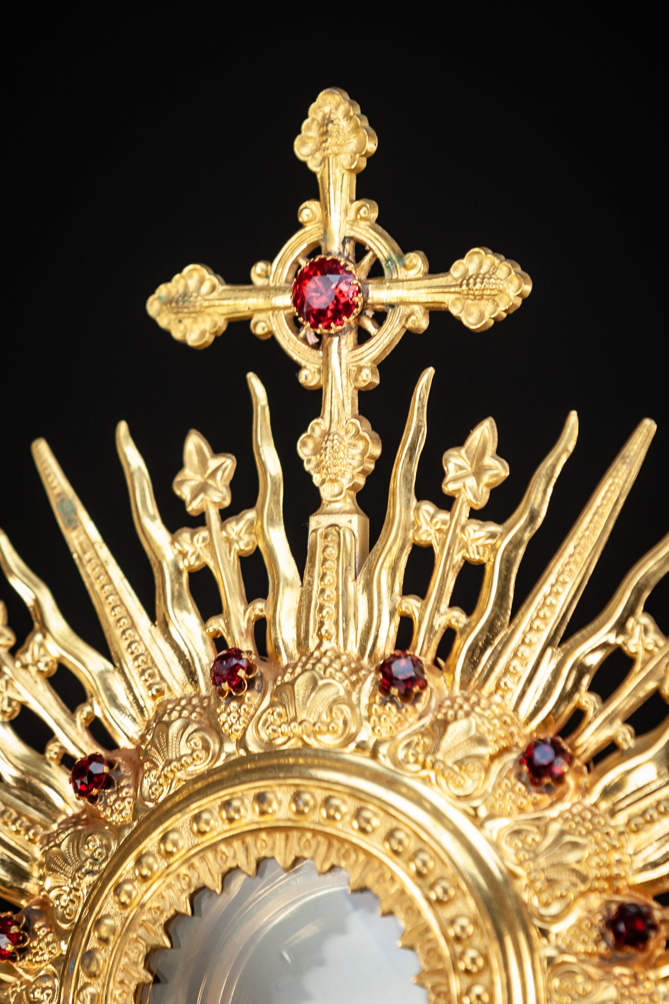 Monstrance Solar Ostensory 1800s Gilded Bronze 23”
