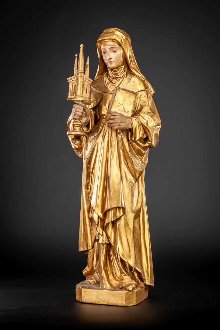 St Juliana of Liege Wood Sculpture 21"