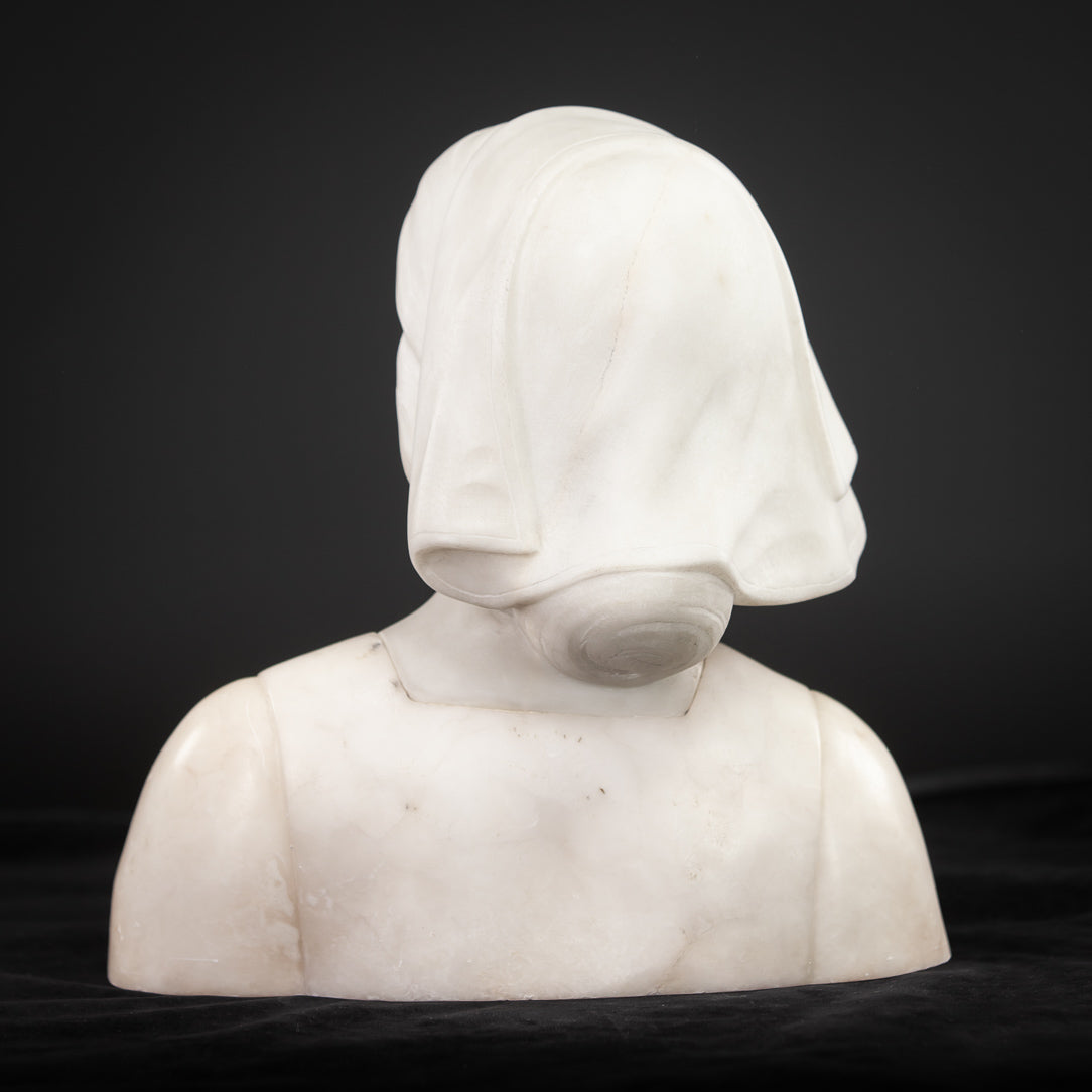 Joan of Arc Alabaster Marble Carved Statue 22"