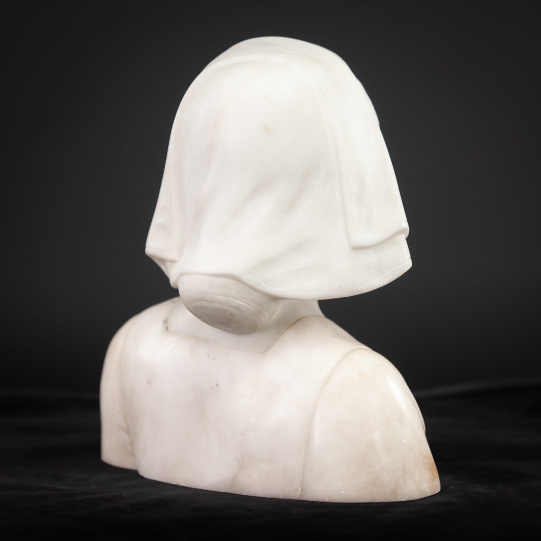 Joan of Arc Alabaster Marble Carved Statue 22"