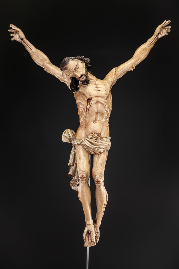 Corpus Christi Wooden Statue 1600s 31"